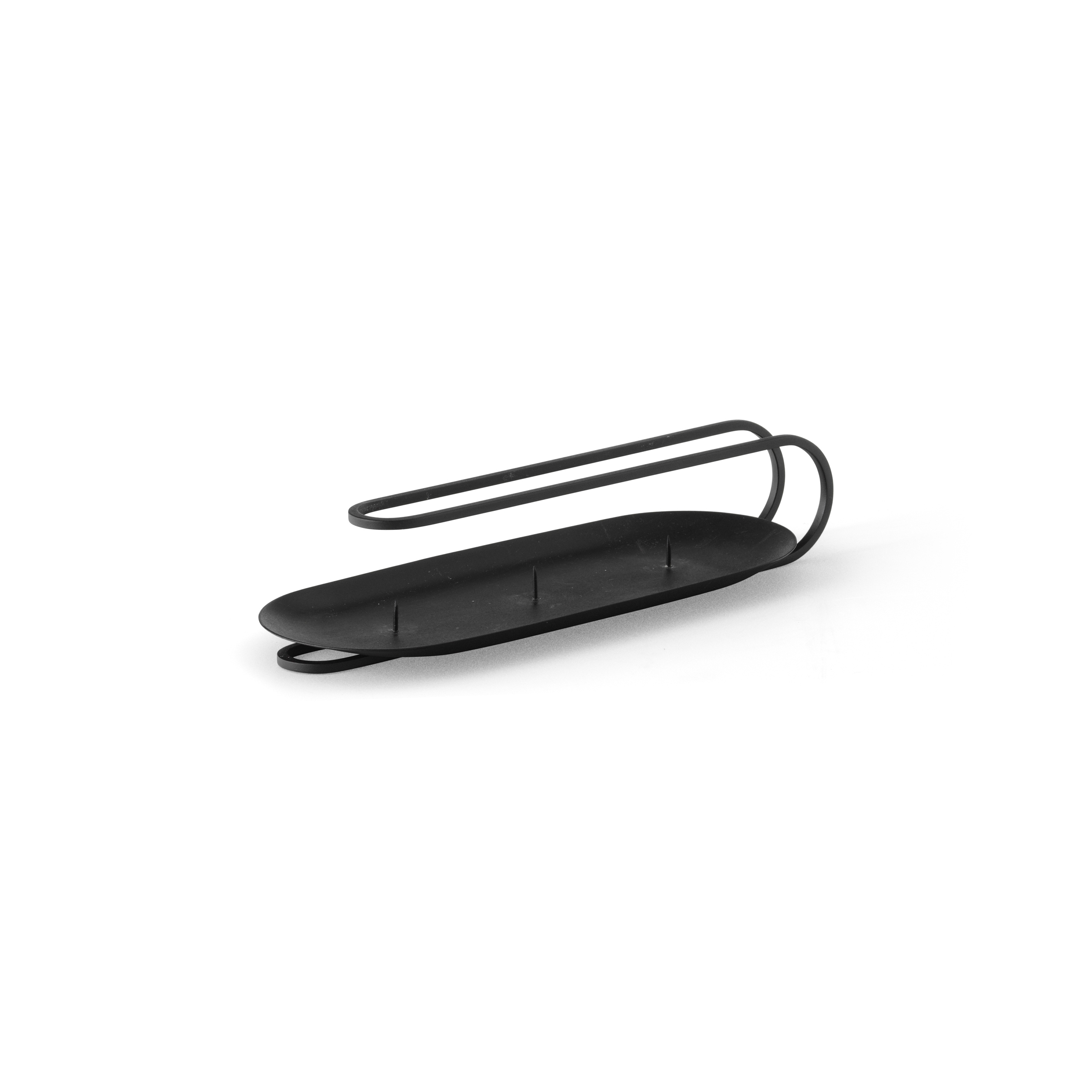 Clip Candle Holder, Table, 3-arm, H5 | Black