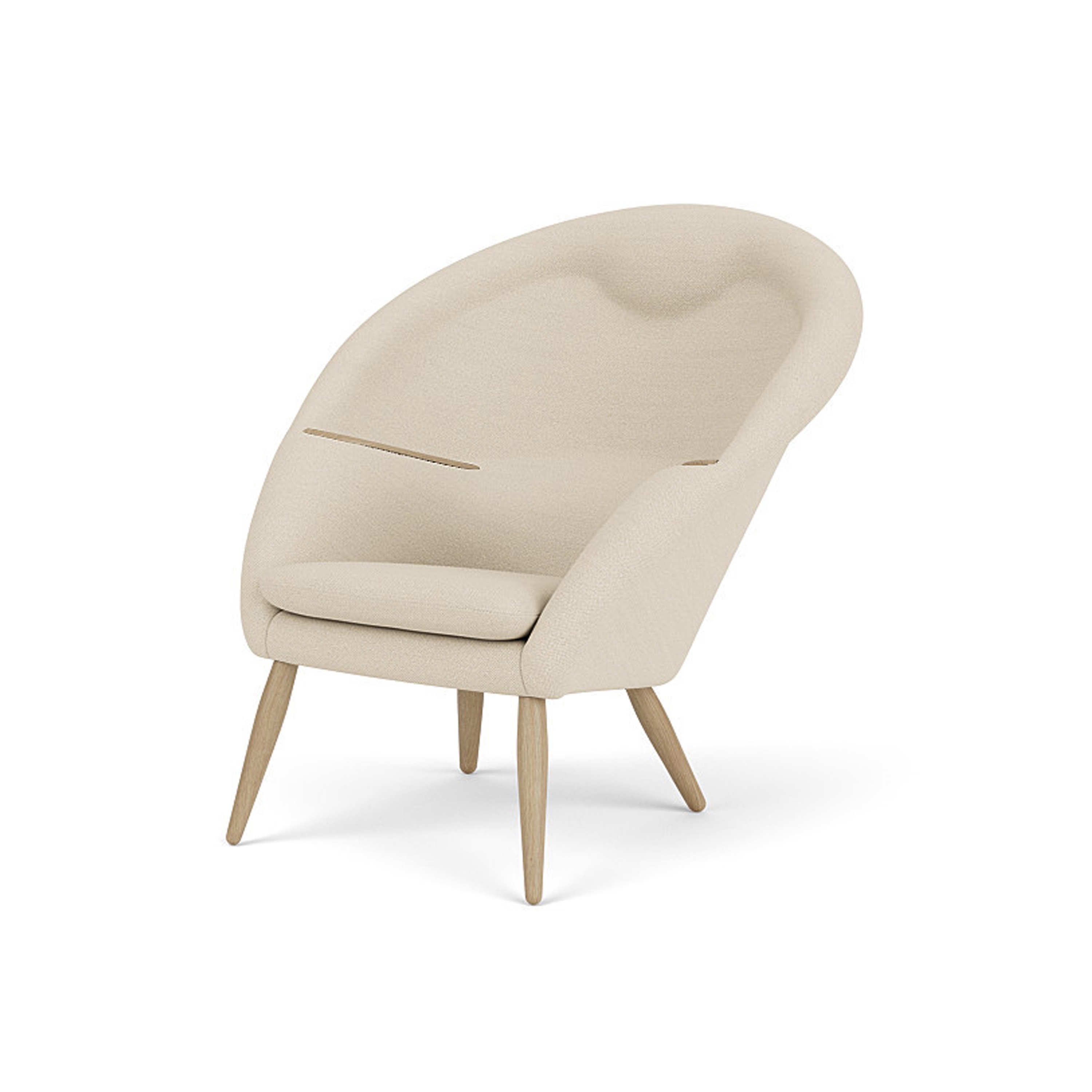 Oda, Lounge Chair | Natural Oak Base And Armrests / Hallingdal 200