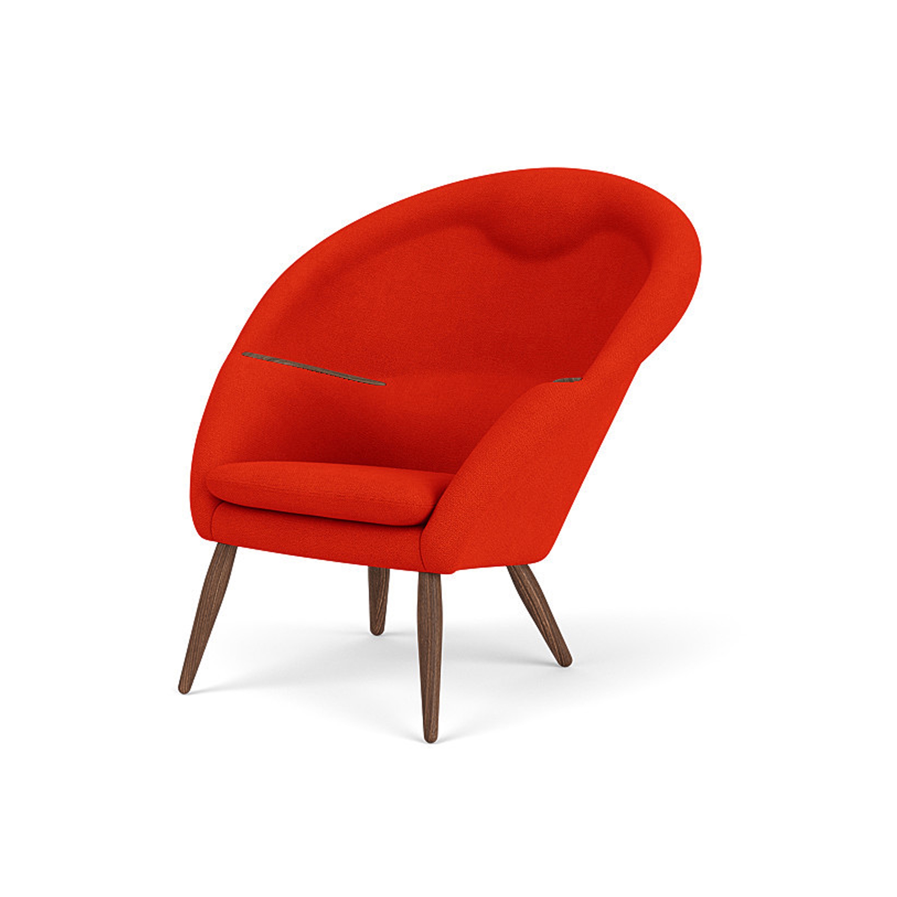 Oda, Lounge Chair | Walnut Base And Armrests /  Hallingdal 600