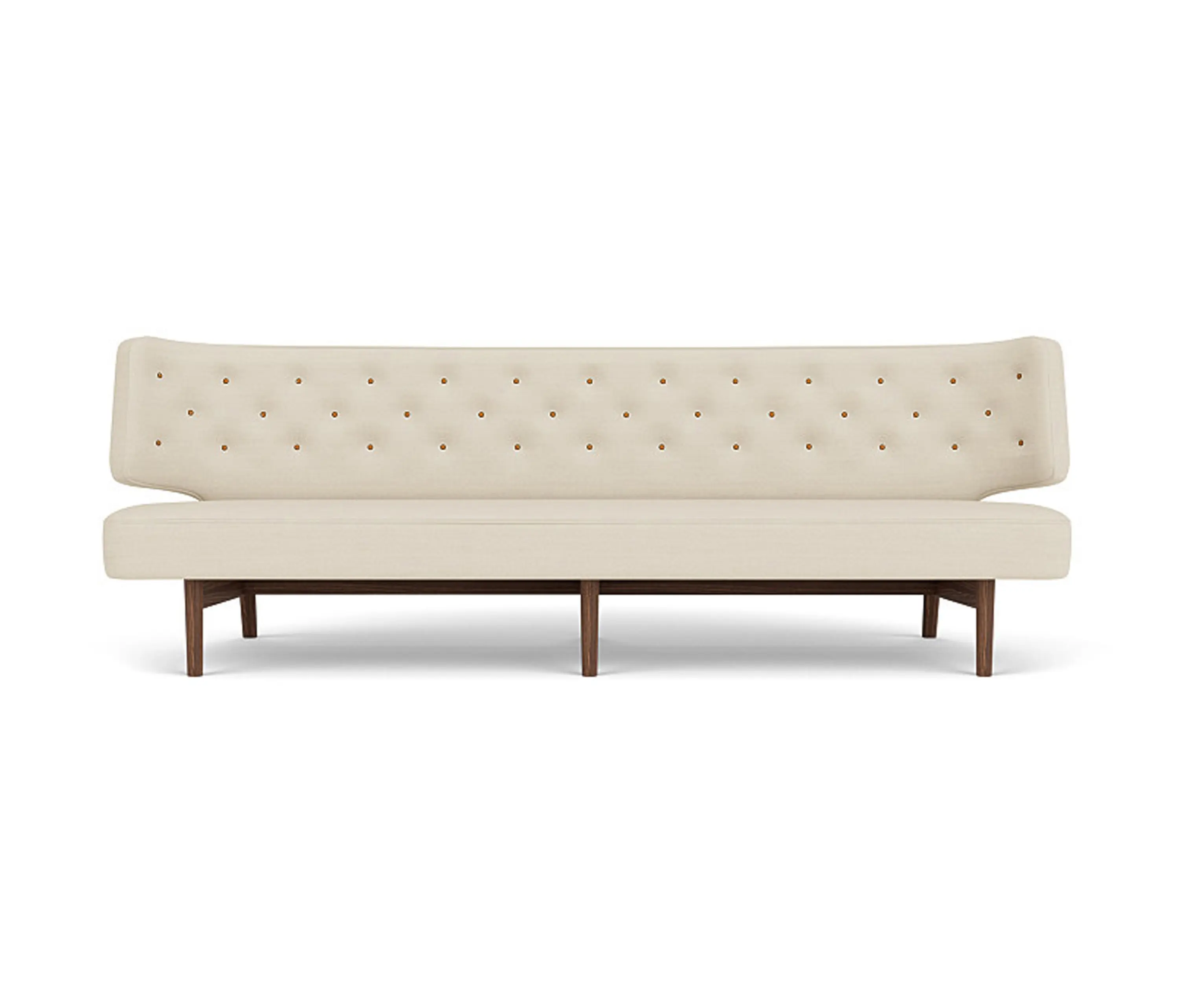 Audo Copenhagen - Radiohus Sofa P3 | Walnut Base / Buttons Dakar 0250 / Hallingdal 200