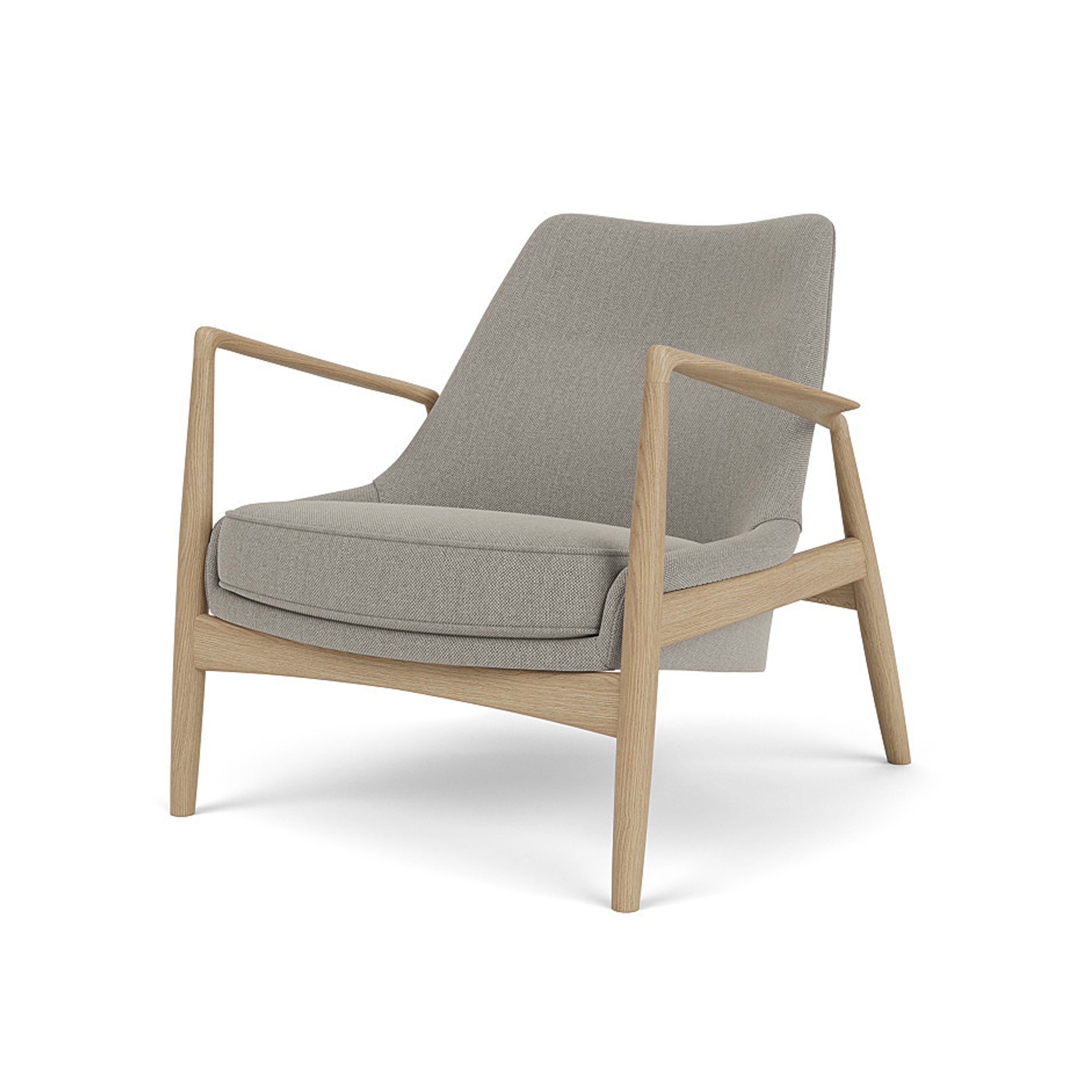 The Seal, Lounge Chair, Low Back | Natural Oak Base / Re-wool 218