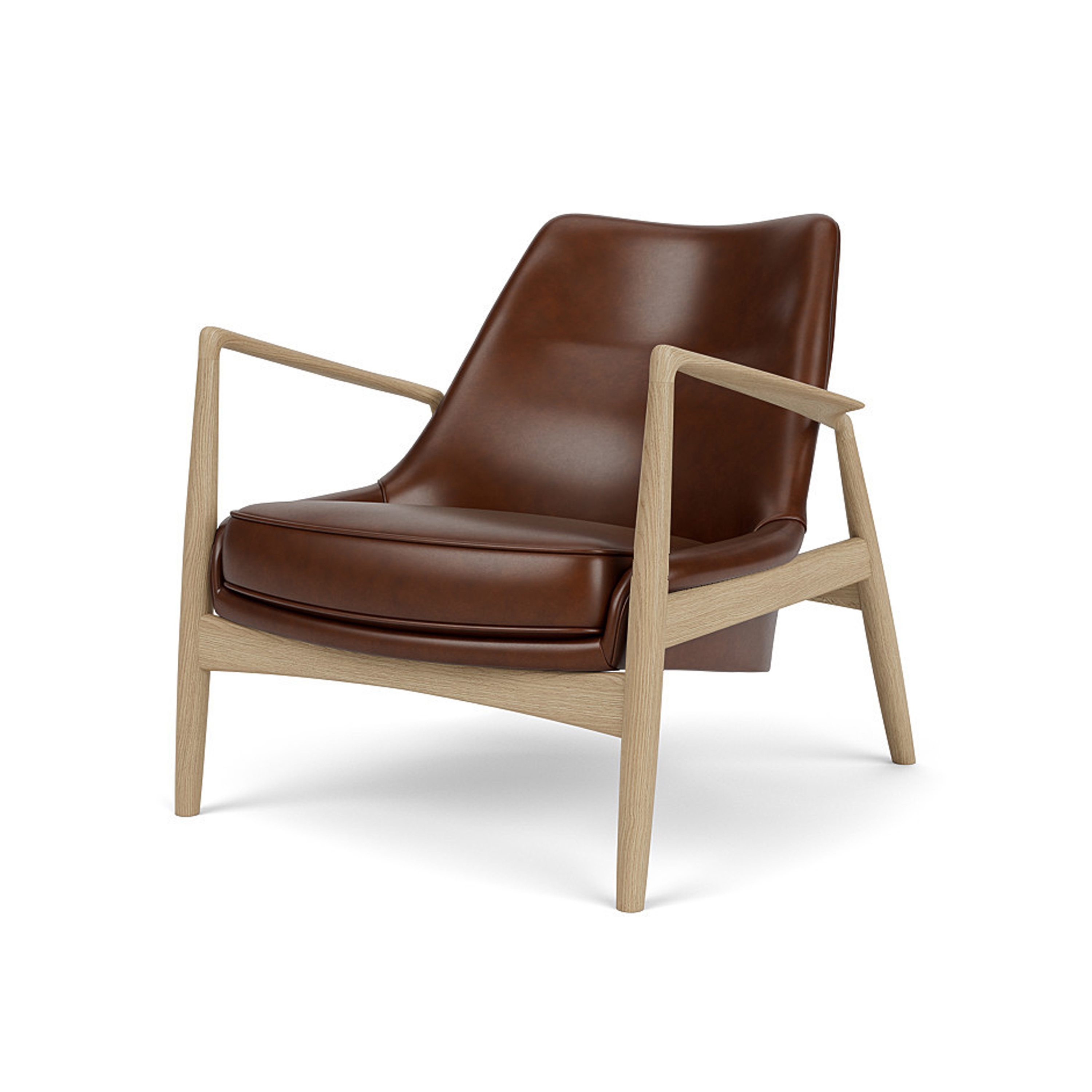 The Seal, Lounge Chair, Low Back | Natural Oak Base / Dakar 329