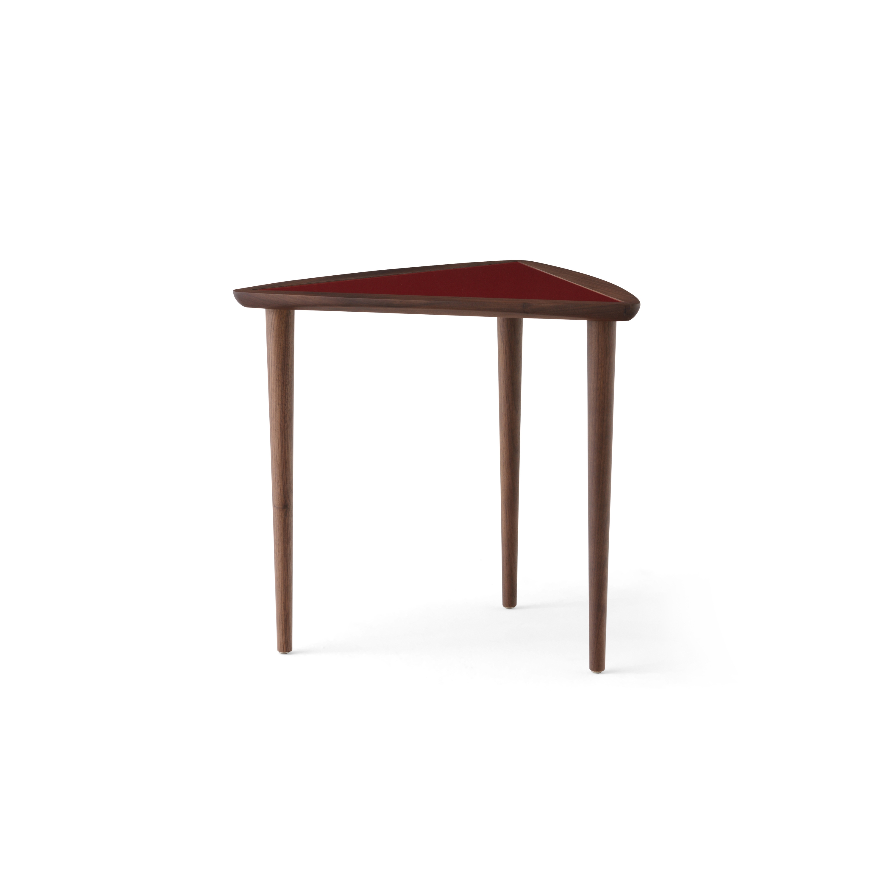 Umanoff Nesting Side Table, Walnut | Burgundy Tabletop