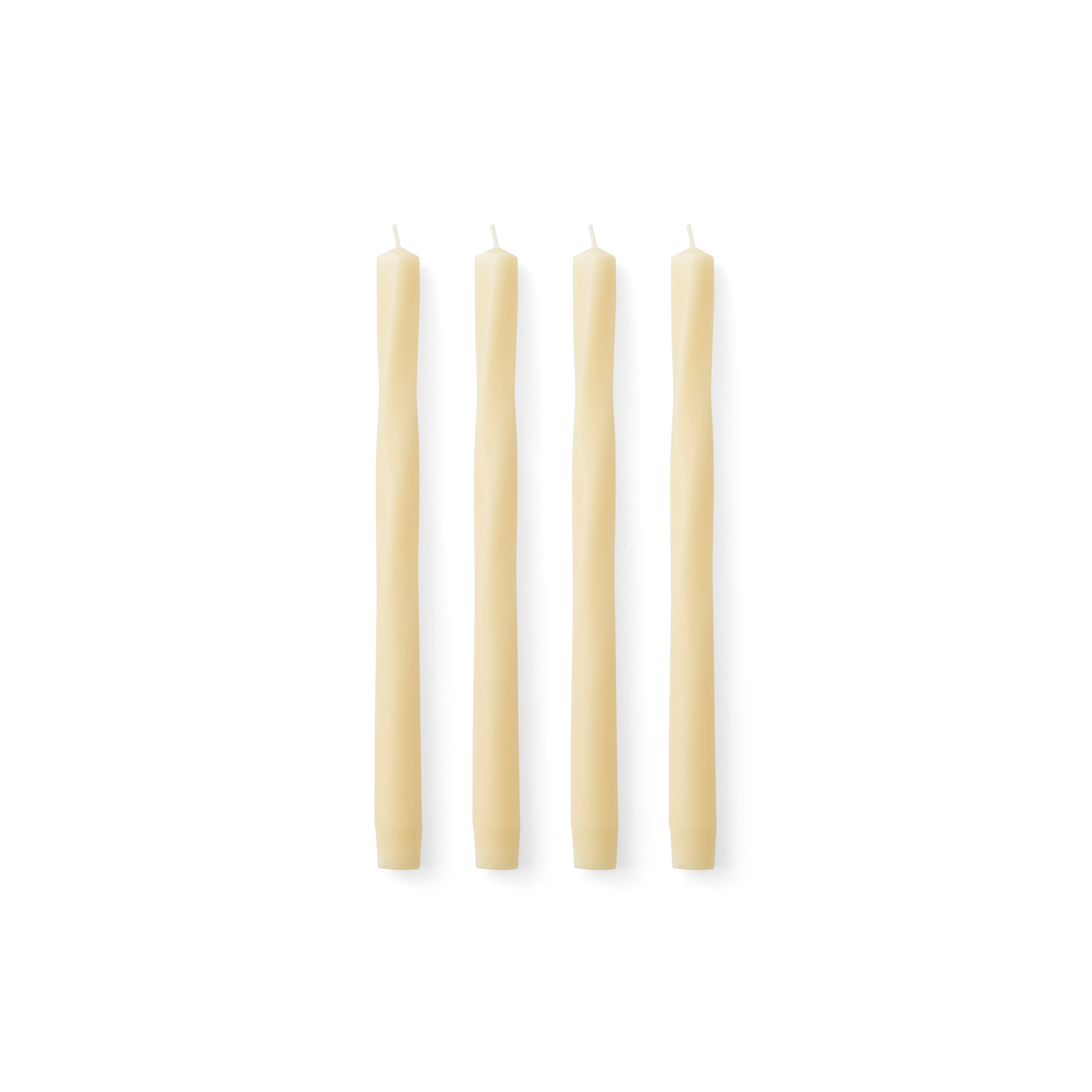 Display product Twist Tapered Candle, H30, Ivory, Set Of 4 from manufacturer Audo Copenhagen