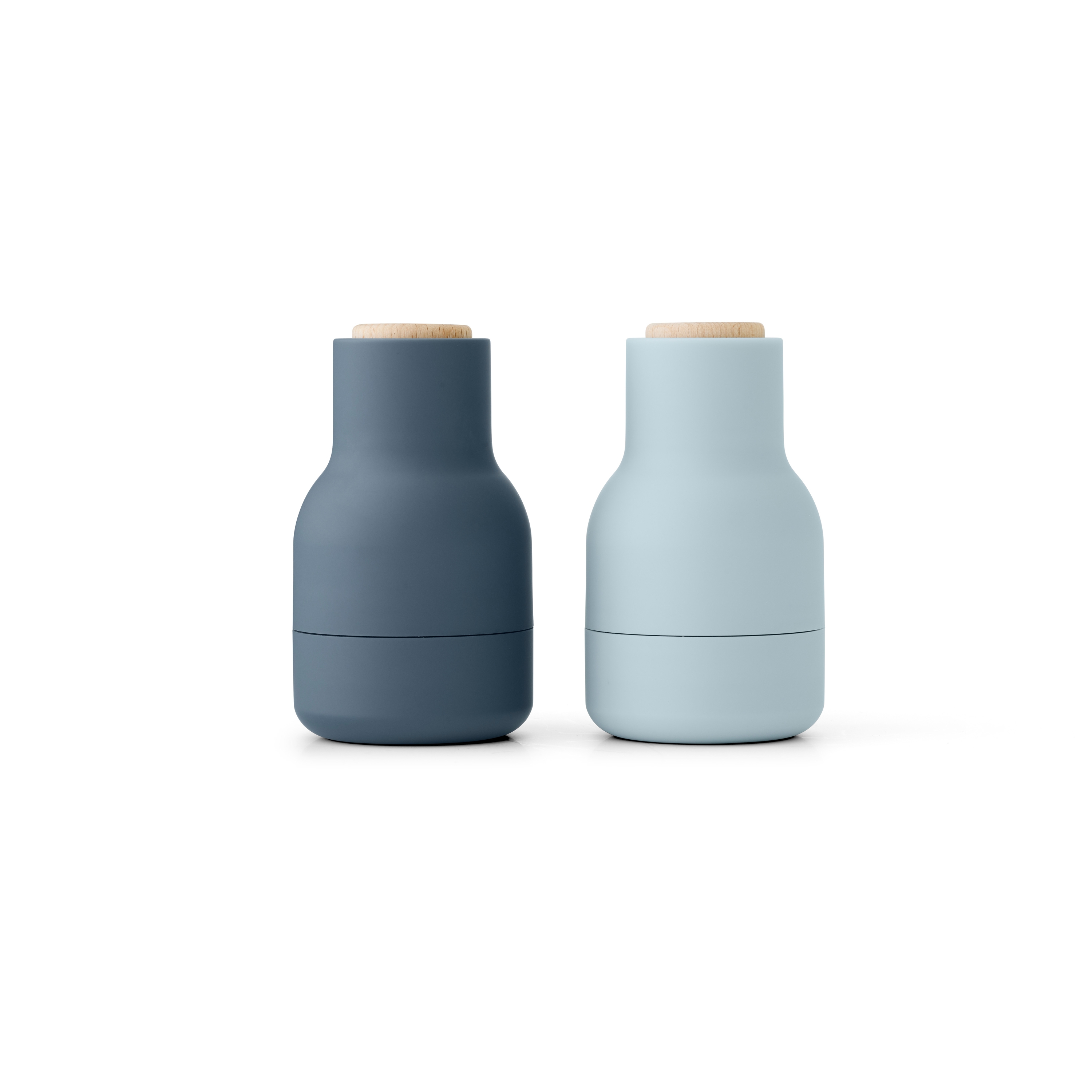 Bottle Grinder, Small, Beech Lid, Blues, 2-Pack