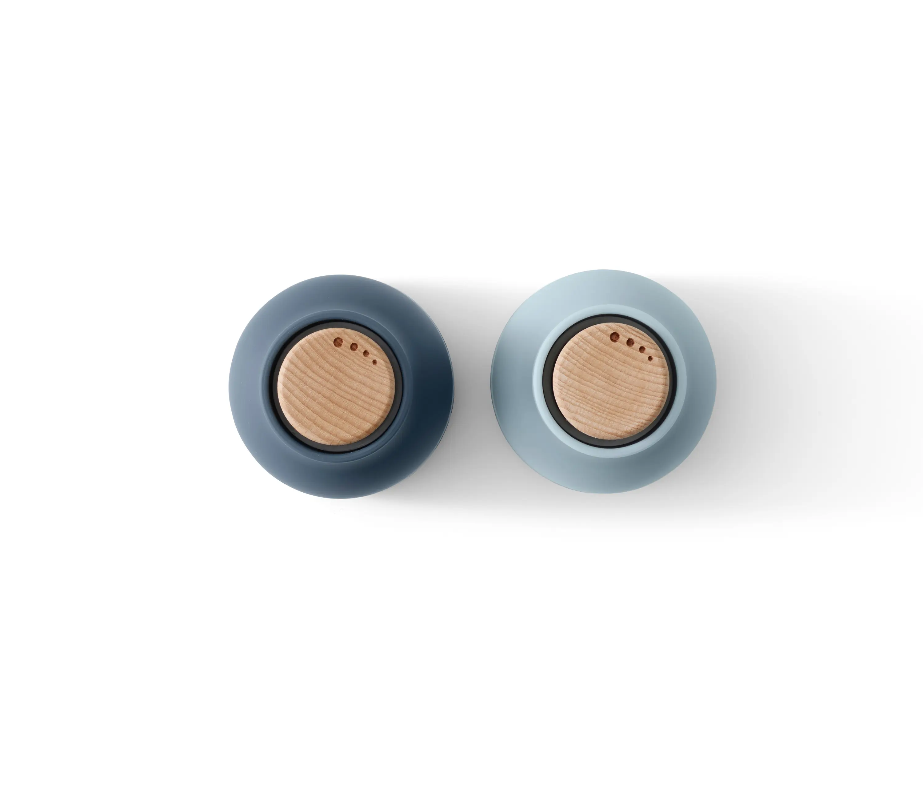 Audo Copenhagen - Bottle Grinder, Small, Beech Lid, Blues, 2-Pack