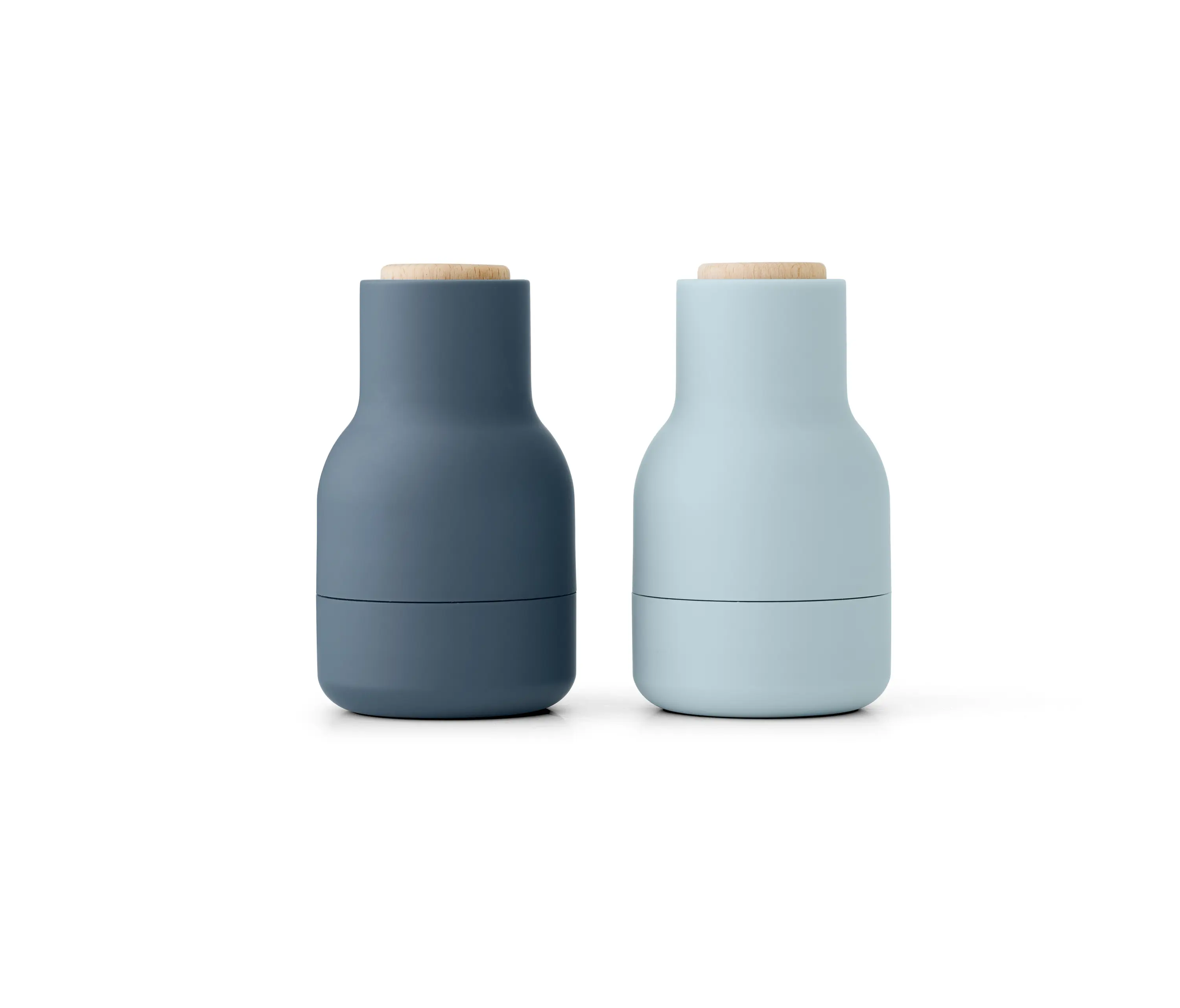 Audo Copenhagen - Bottle Grinder, Small, Beech Lid, Blues, 2-Pack