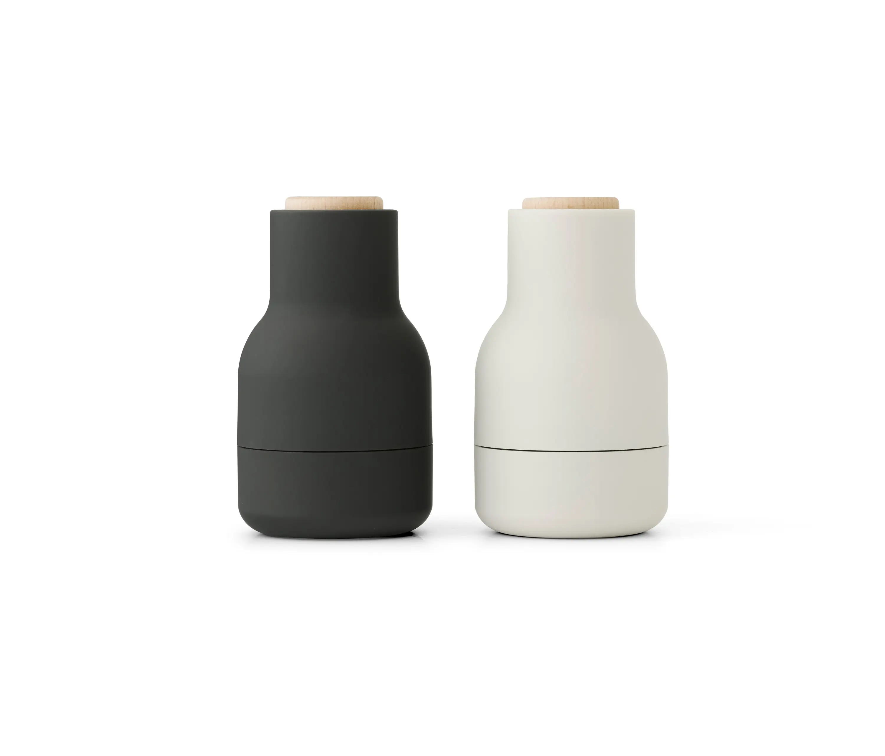 Audo Copenhagen - Bottle Grinder, Small, Beech Lid Ash/Carbon, 2-Pack