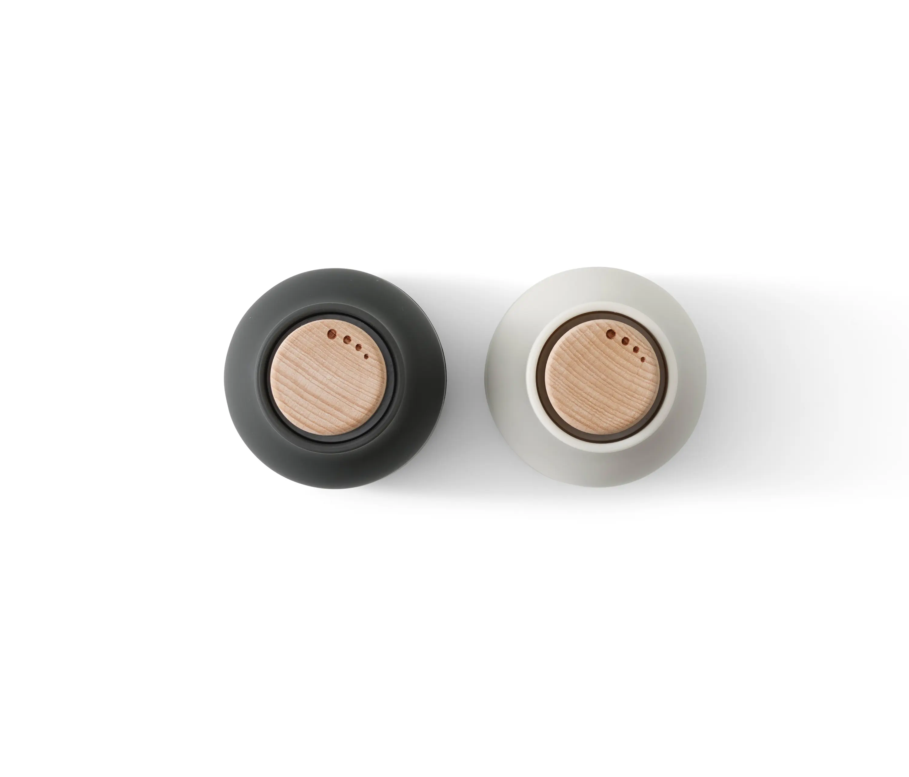 Audo Copenhagen - Bottle Grinder, Small, Beech Lid Ash/Carbon, 2-Pack