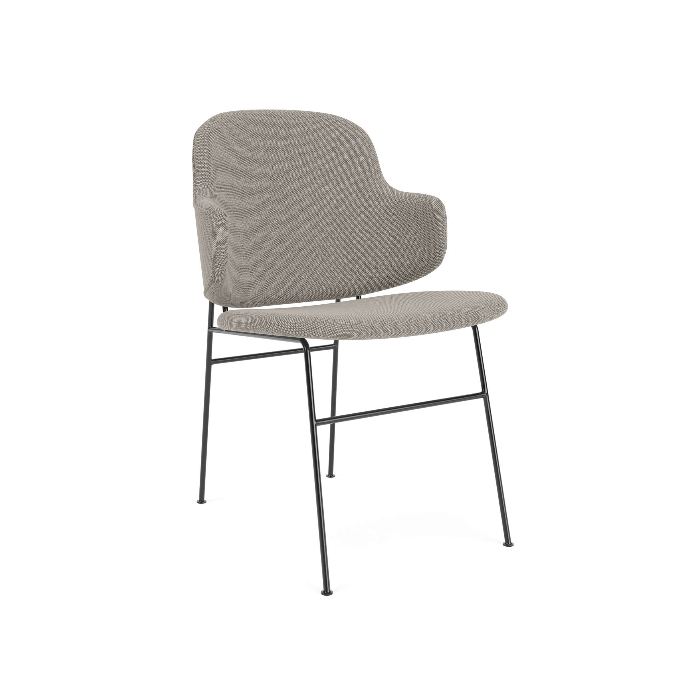 The Penguin Dining Chair, Black Steel / Re-Wool 218