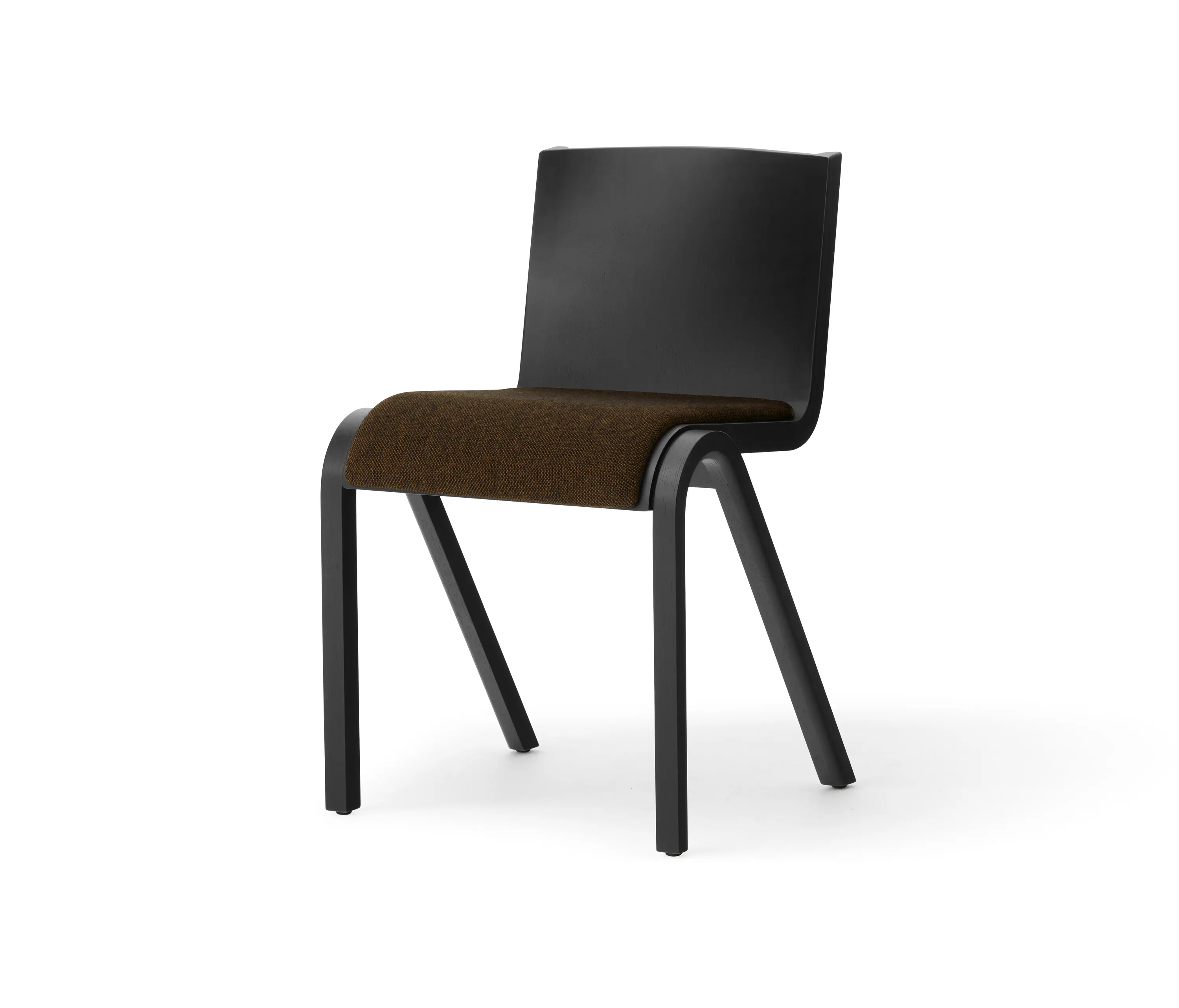 Audo Copenhagen - Ready Dining Chair, Seat Upholstered, Black Painted Oak, Hallingdal