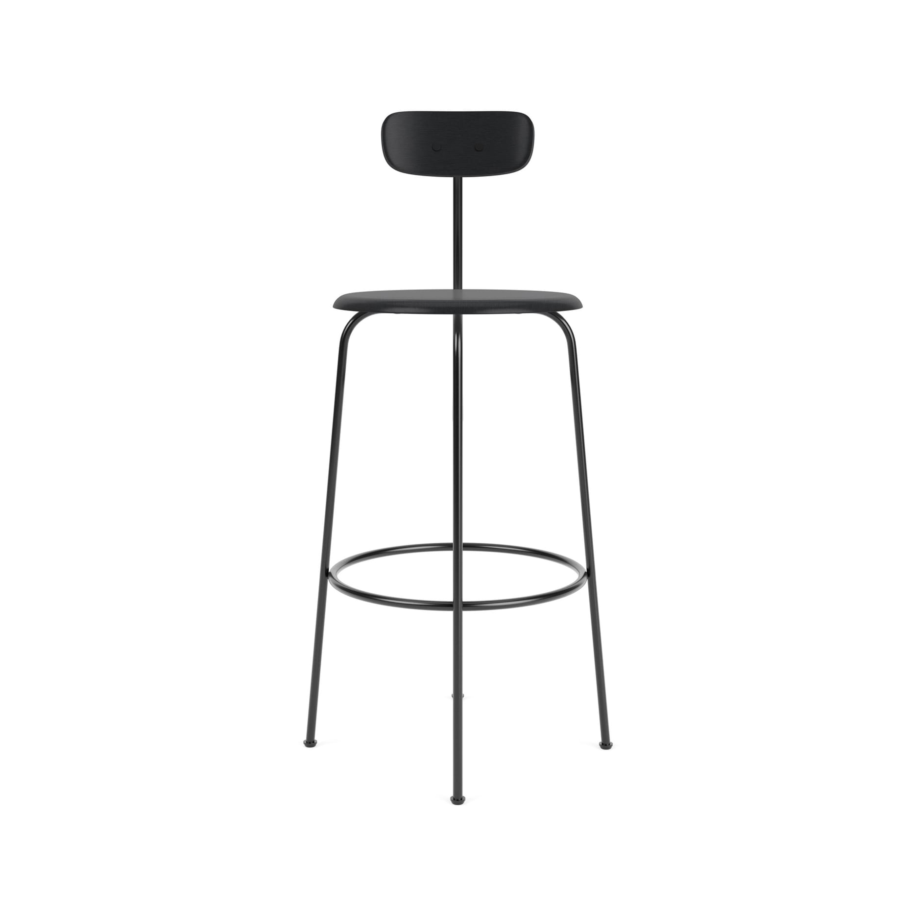 Display product Afteroom Bar Chair | Black Base | Veneer Seat and Back | Black from manufacturer Audo Copenhagen