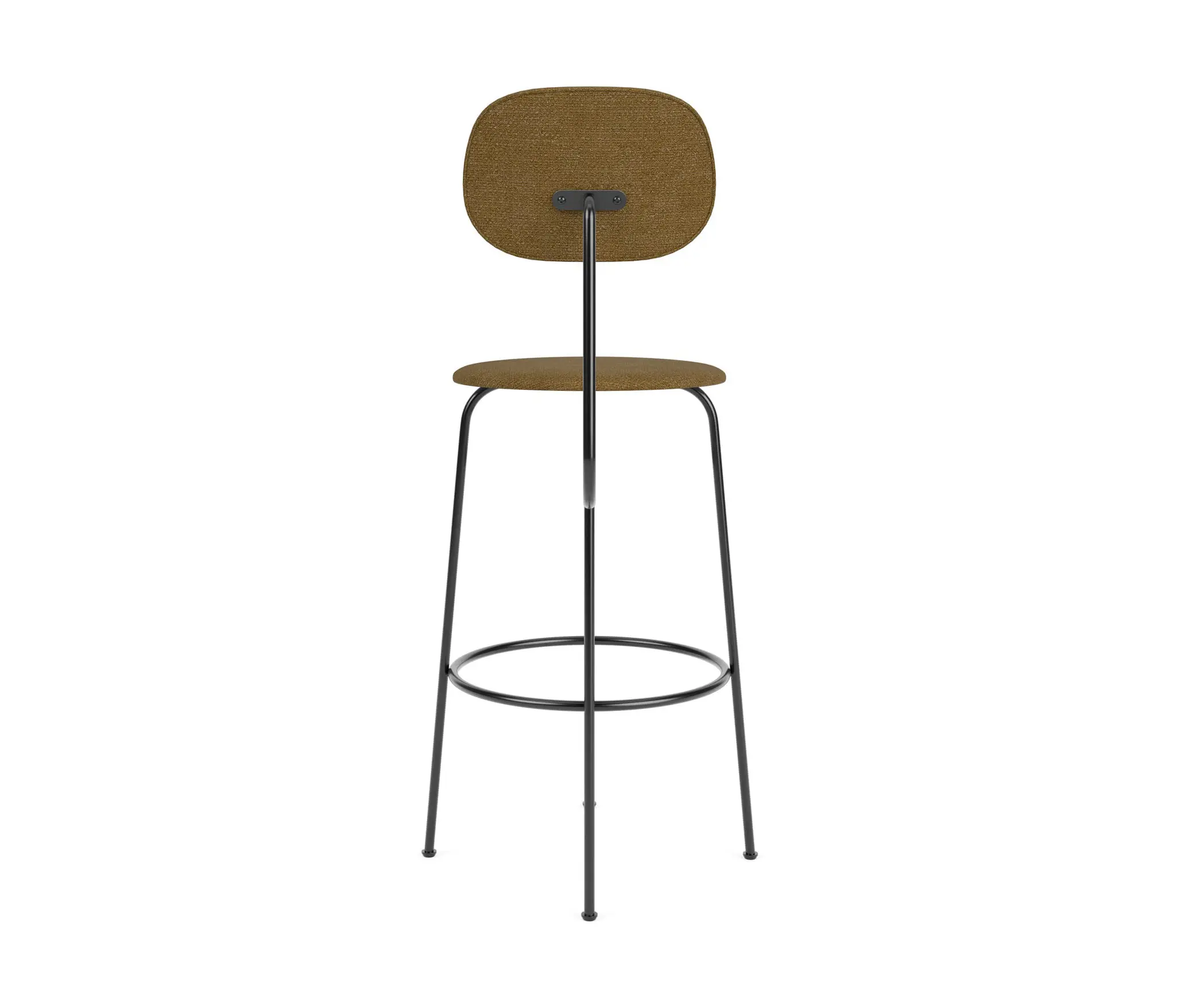 Audo Copenhagen - Afteroom Bar Chair Plus | Black Base | Fully Upholstered | Audo Bouclé 06 - Gold