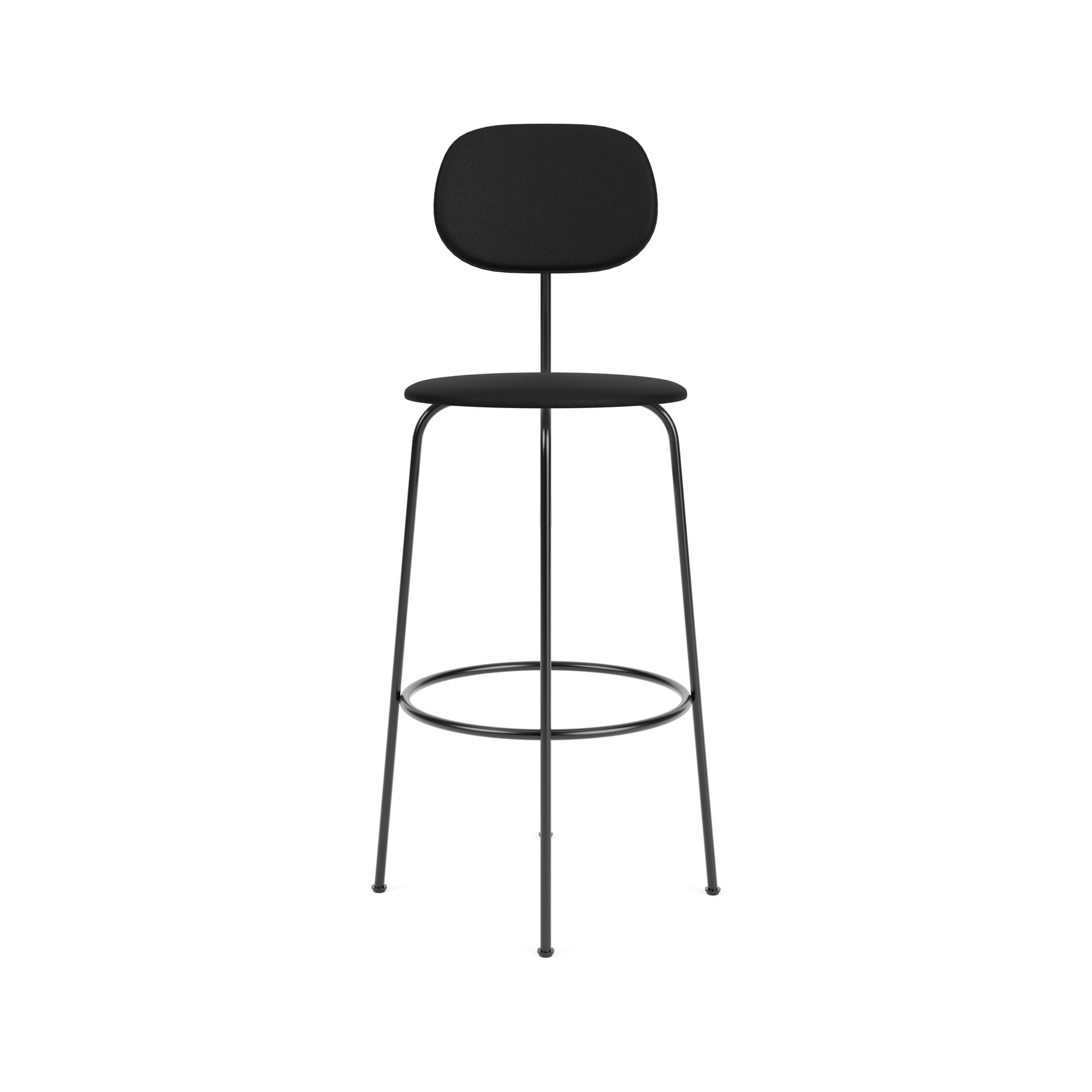 Afteroom Bar Chair Plus | Black Base | Fully Upholstered | Sierra - Black, 1001