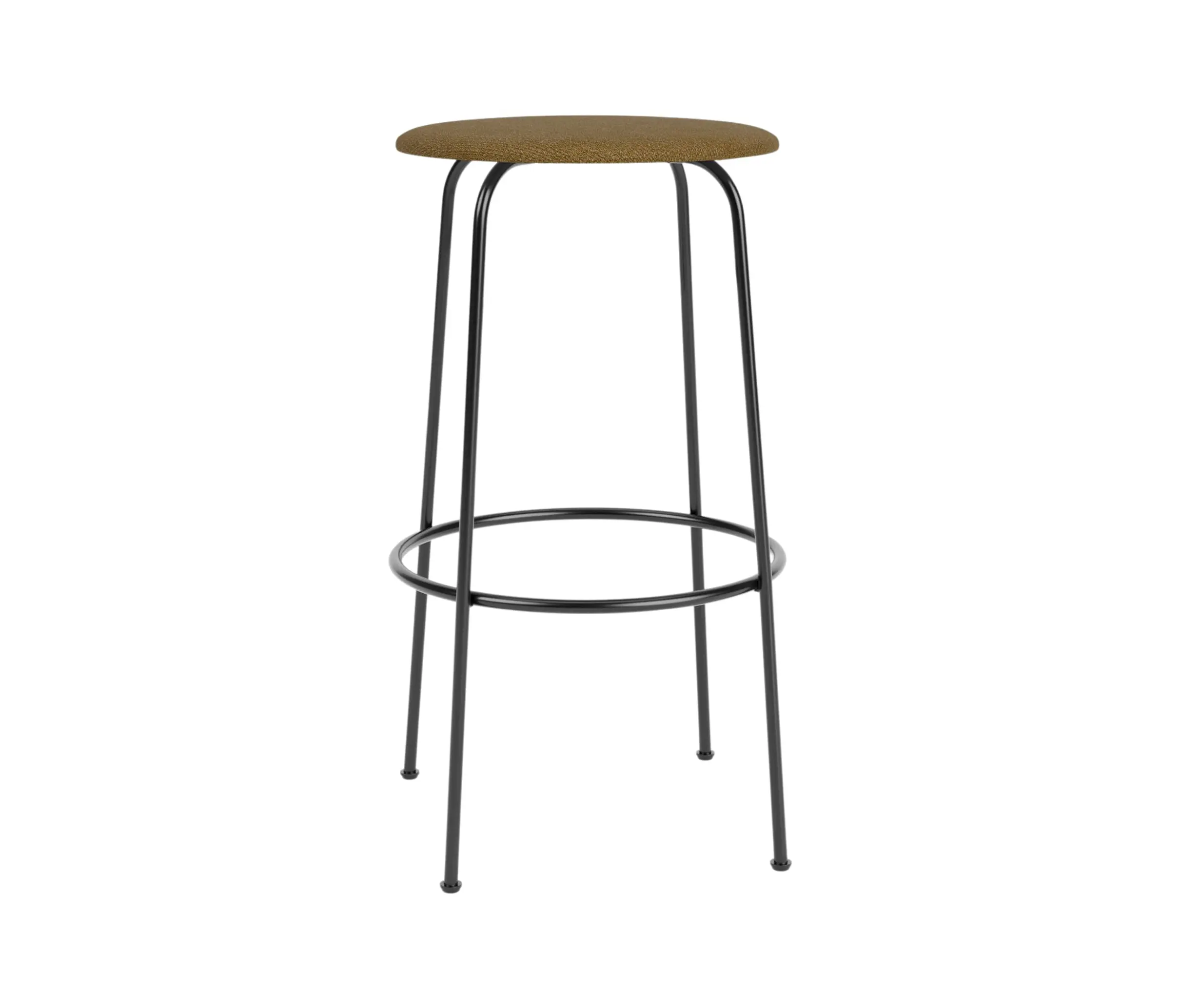 Audo Copenhagen - Afteroom Bar Stool, Upholstered Seat | Audo Bouclé - Gold 06