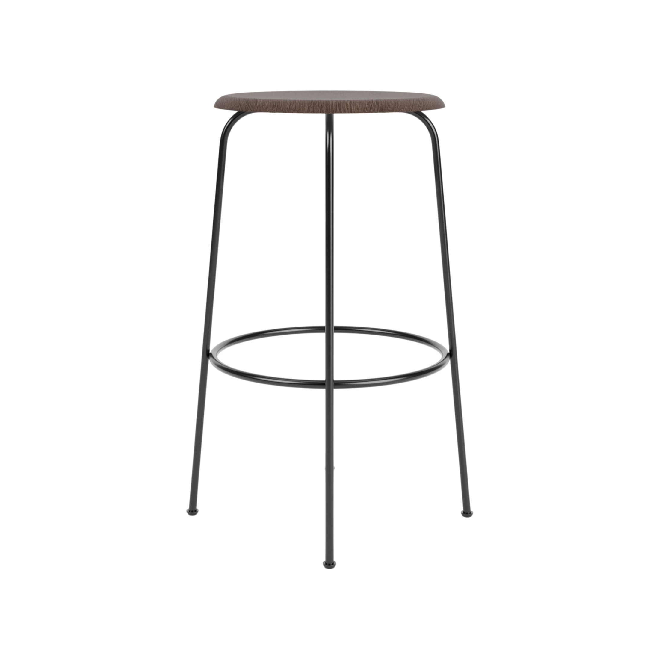 Afteroom Bar Stool, Veneer | Black | Dark Stained Oak