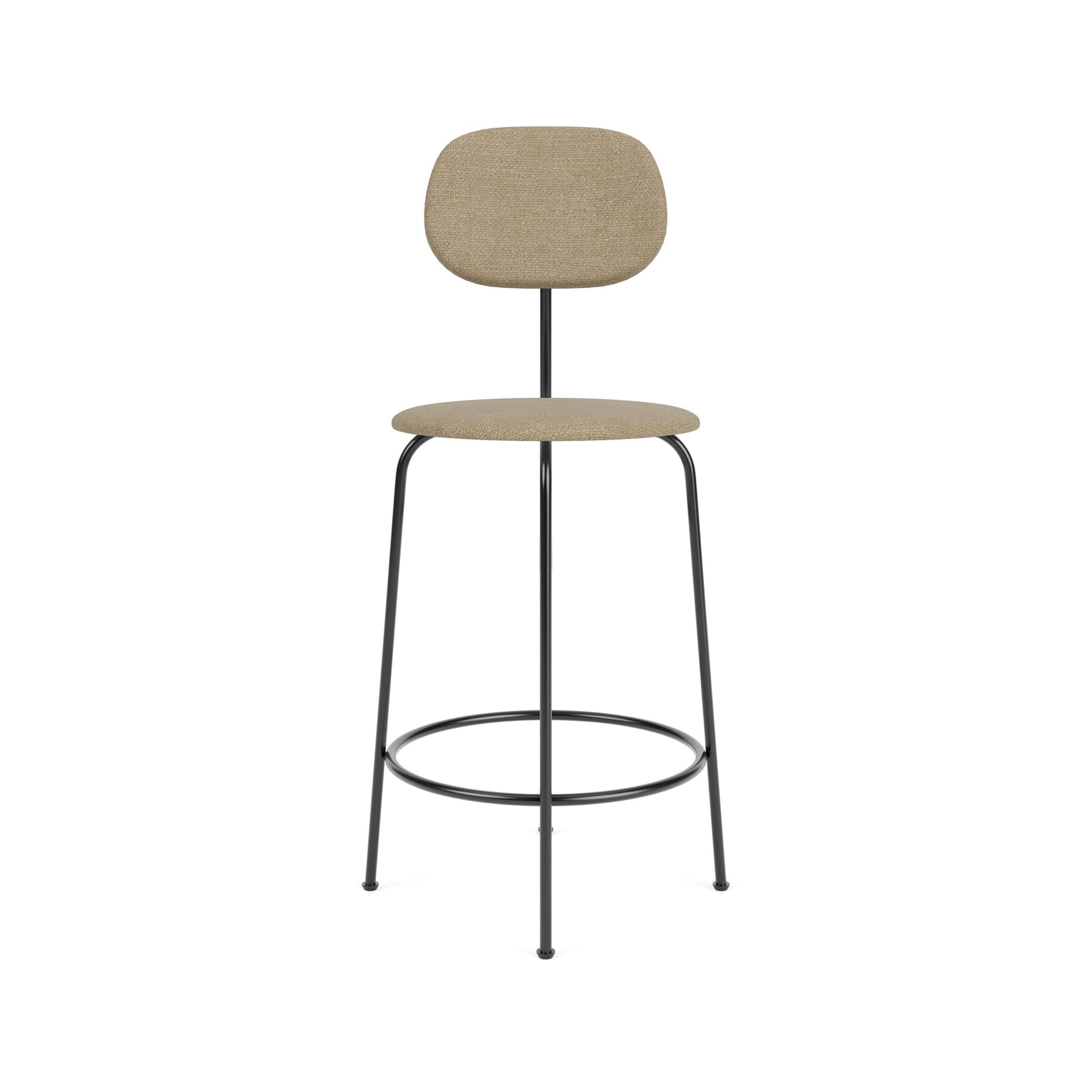Display product Afteroom Counter Chair Plus | Black Base | Fully Upholstered | Audo Bouclé 02 - Beige from manufacturer Audo Copenhagen