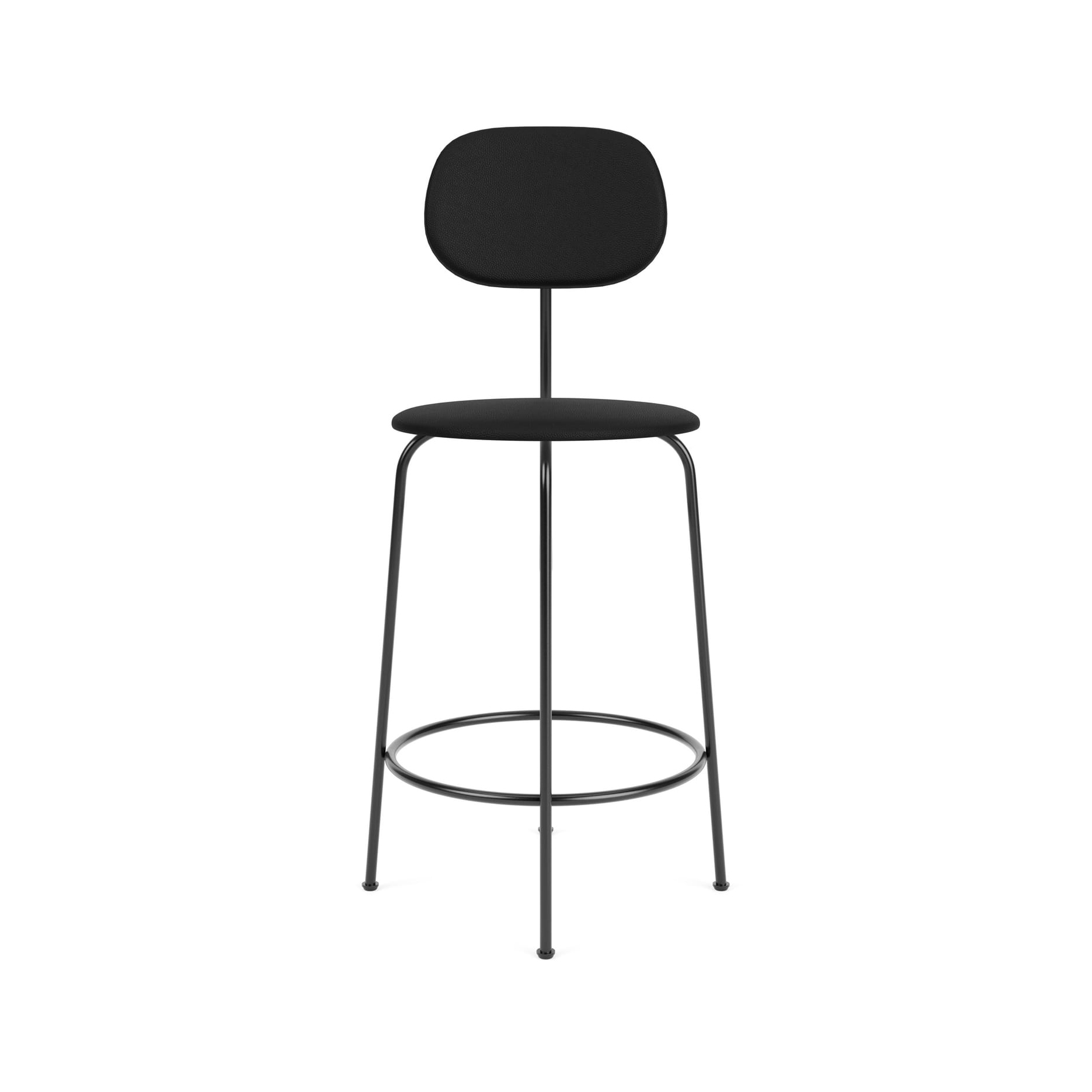Afteroom Counter Chair Plus | Black Base | Fully Upholstered | Sierra - Black, 1001