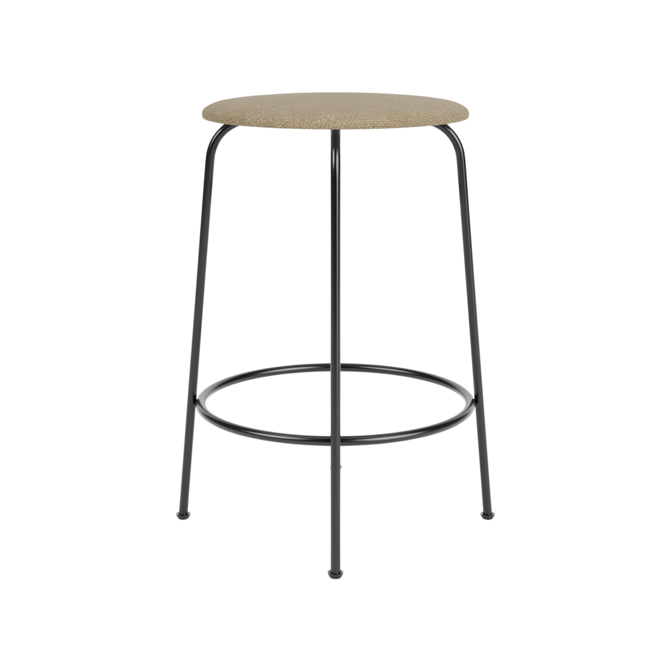 Vertoon produk Afteroom Counter Stool, Upholstered Seat | Audo Bouclé - Beige 02 van vervaardiger Audo Copenhagen