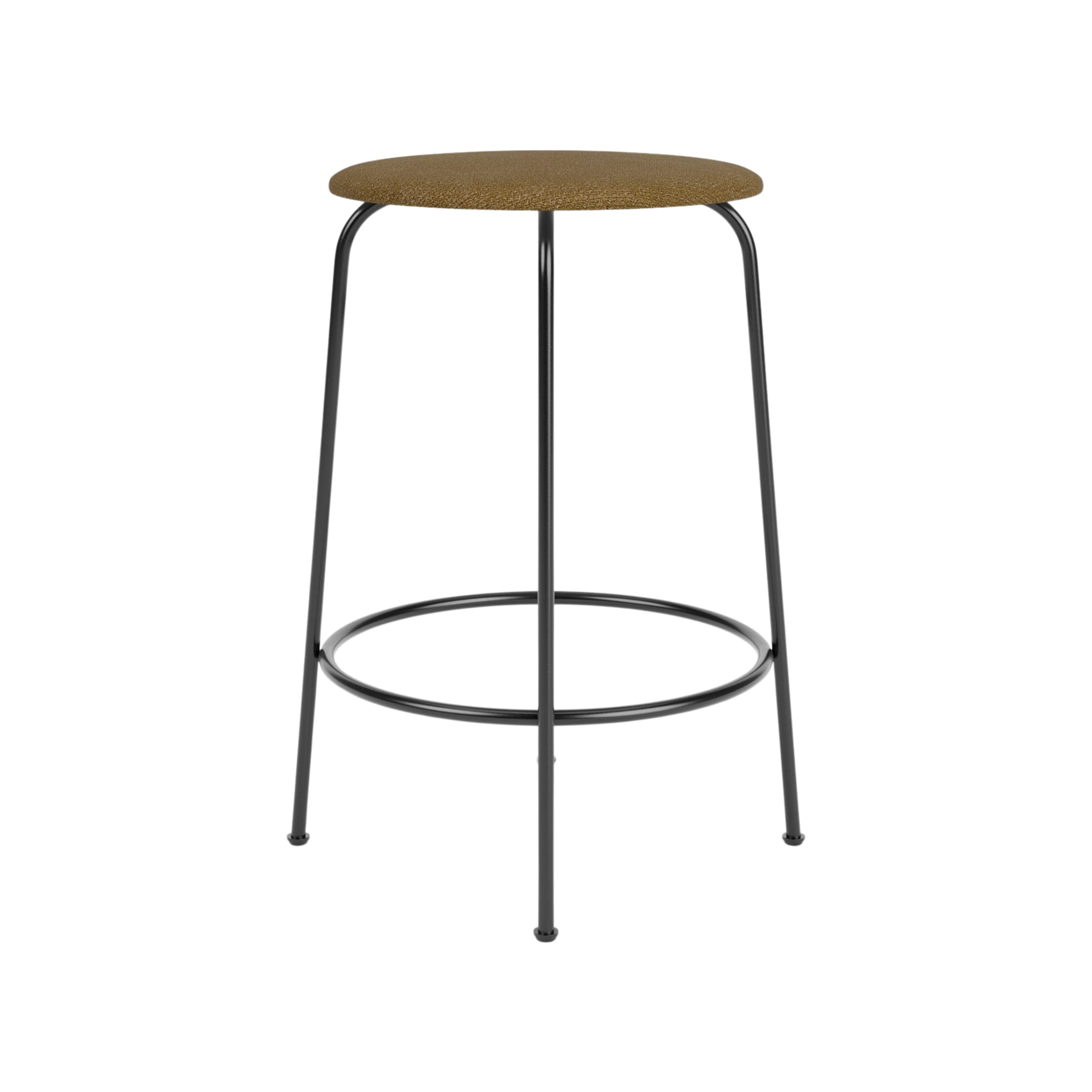 Afteroom Counter Stool, Upholstered Seat | Audo Bouclé - Gold 06