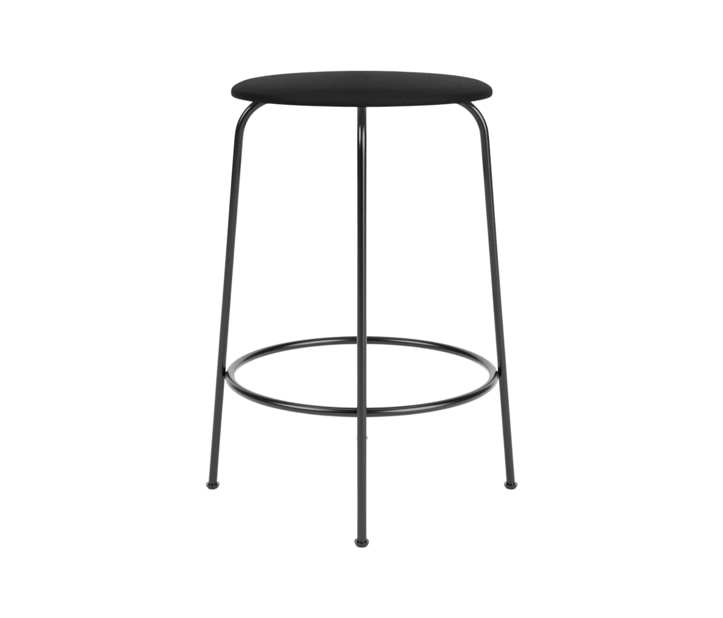 Audo Copenhagen - Afteroom Counter Stool, Upholstered Seat | Sierra - Black, 1001