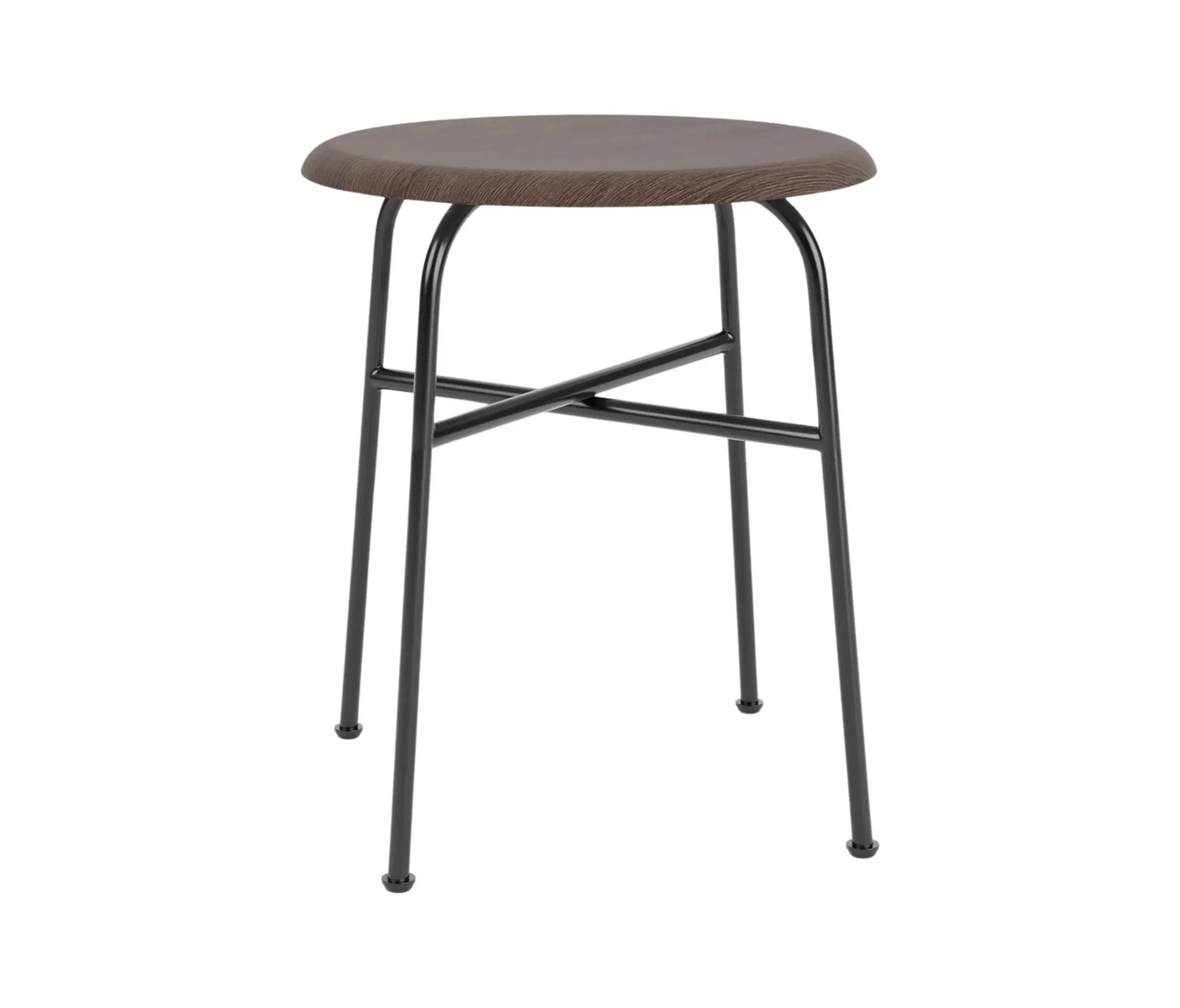Audo Copenhagen - Afteroom Stool | Veneer | Black - Dark Stained Oak