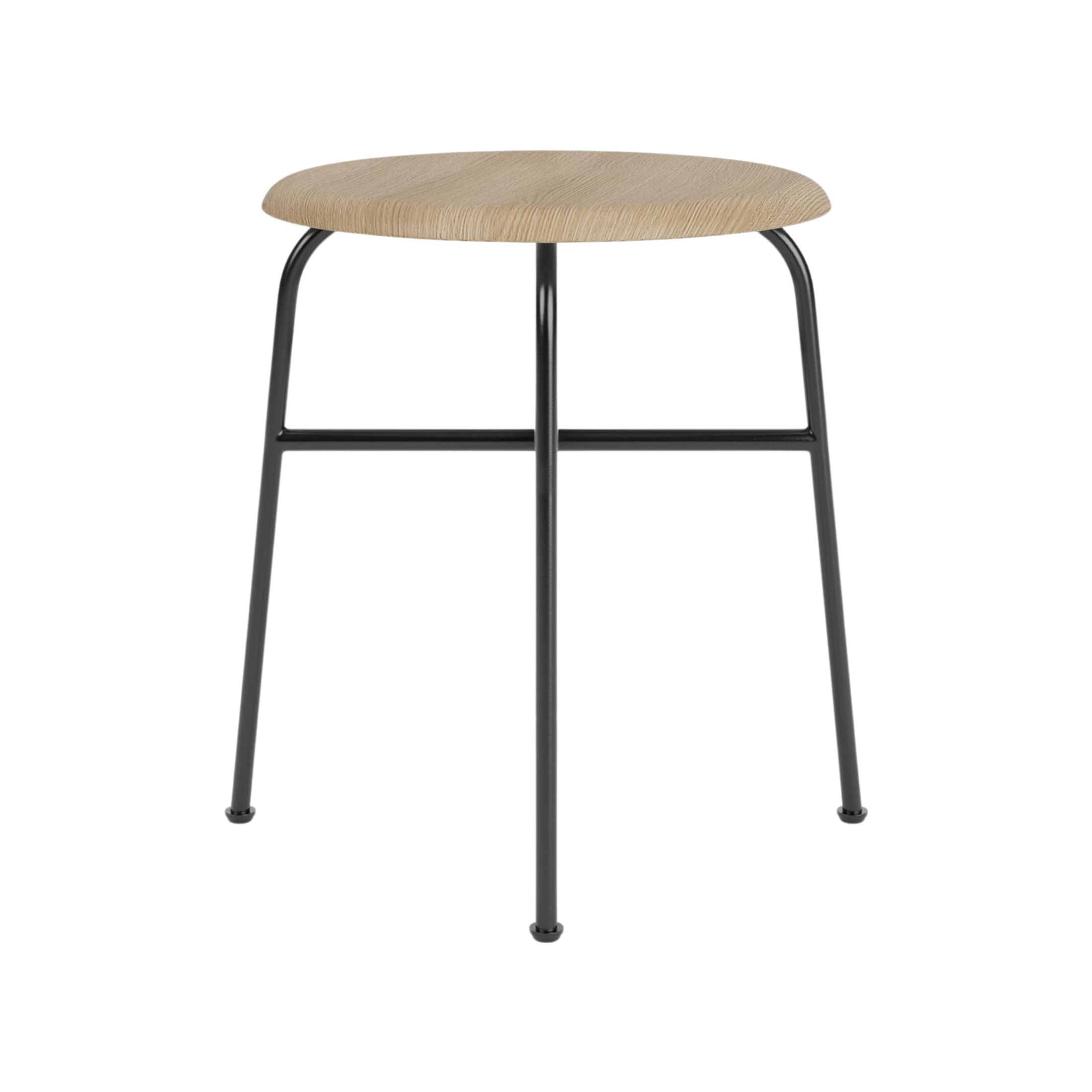 Afteroom Stool | Veneer | Black - Natural Oak
