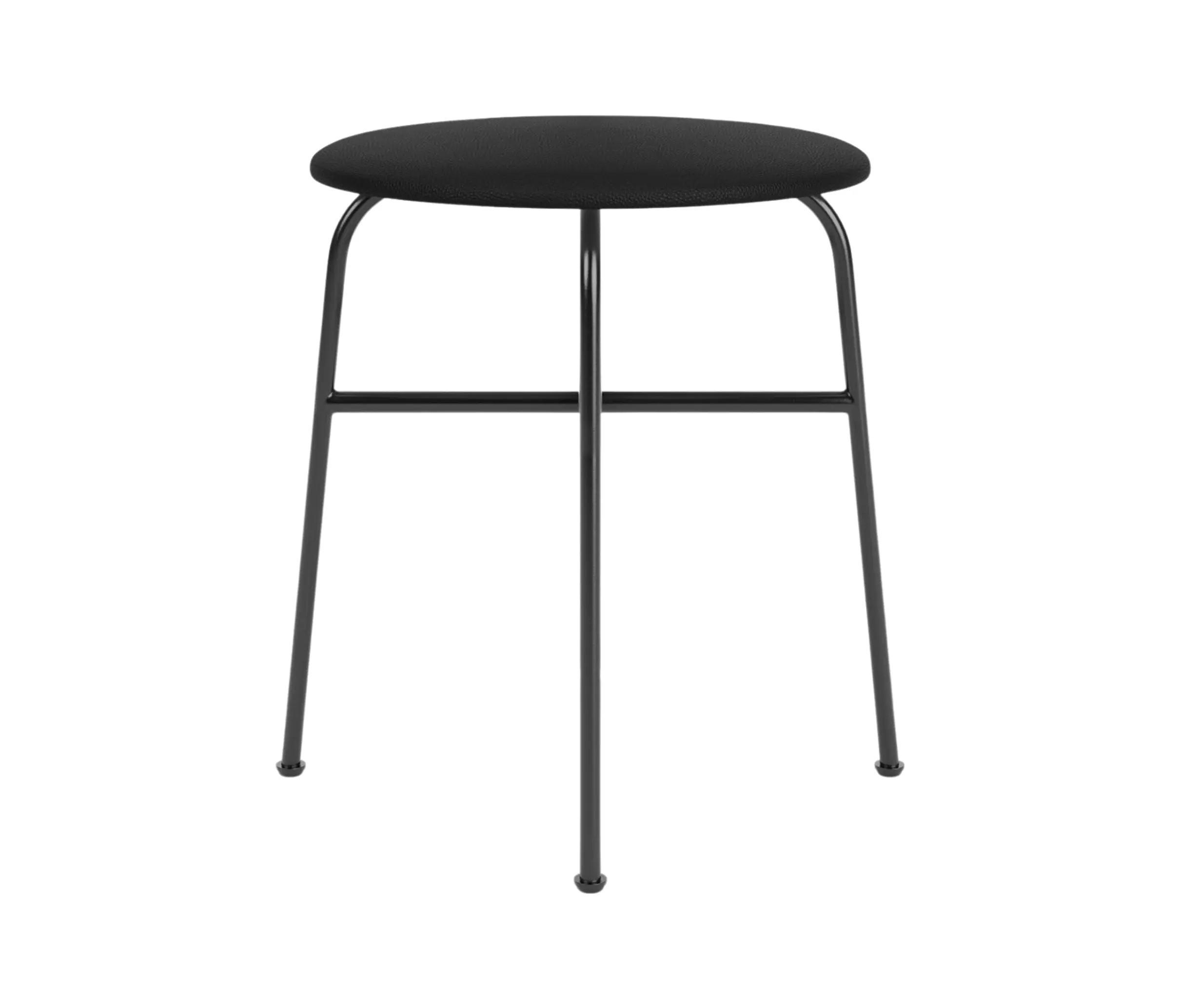 Audo Copenhagen - Afteroom Stool, Upholstered Seat | Sierra - Black, 1001