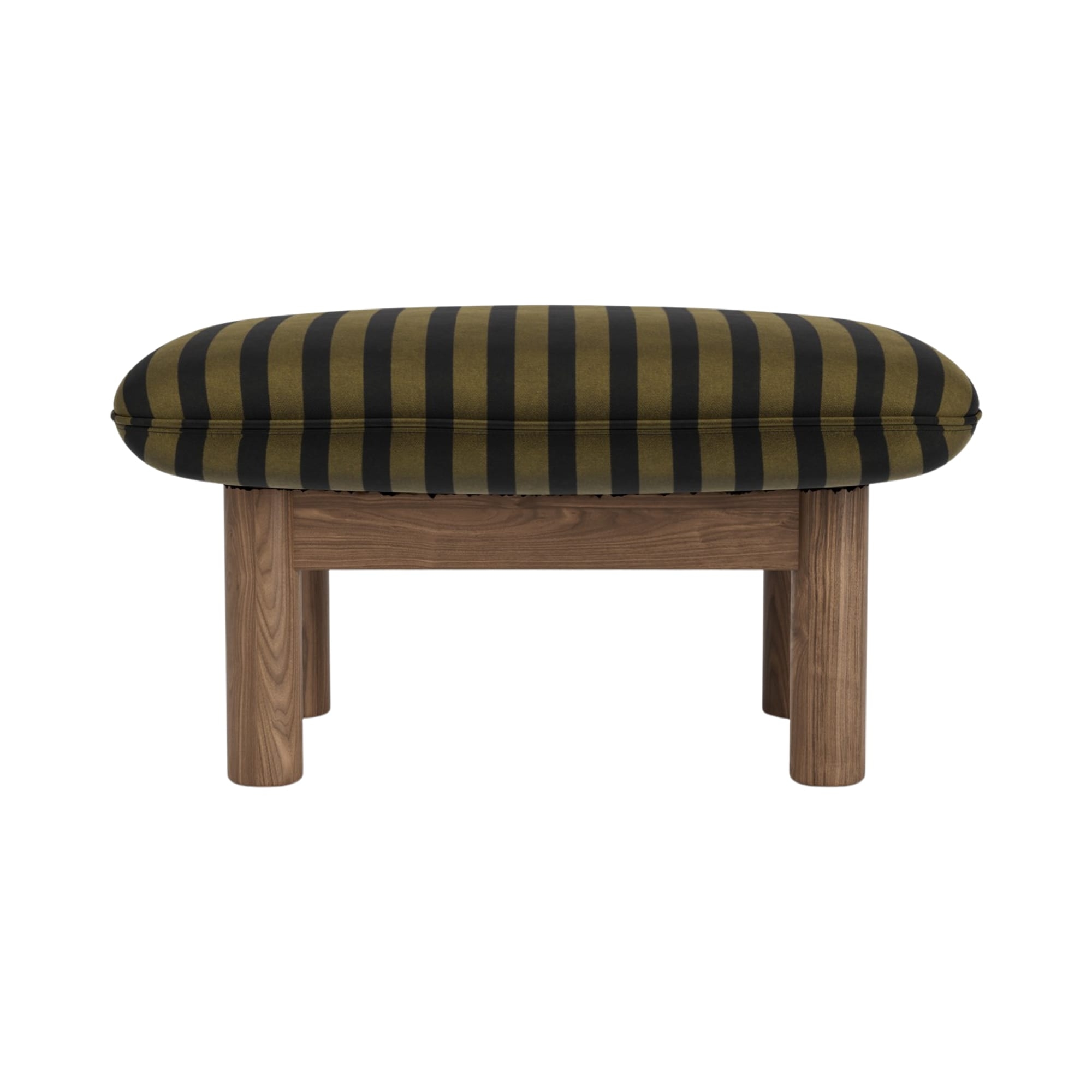 Display product Brasilia Ottoman | Walnut Base | Cabanon Soft - Roseau, FCL7029/04 from manufacturer Audo Copenhagen