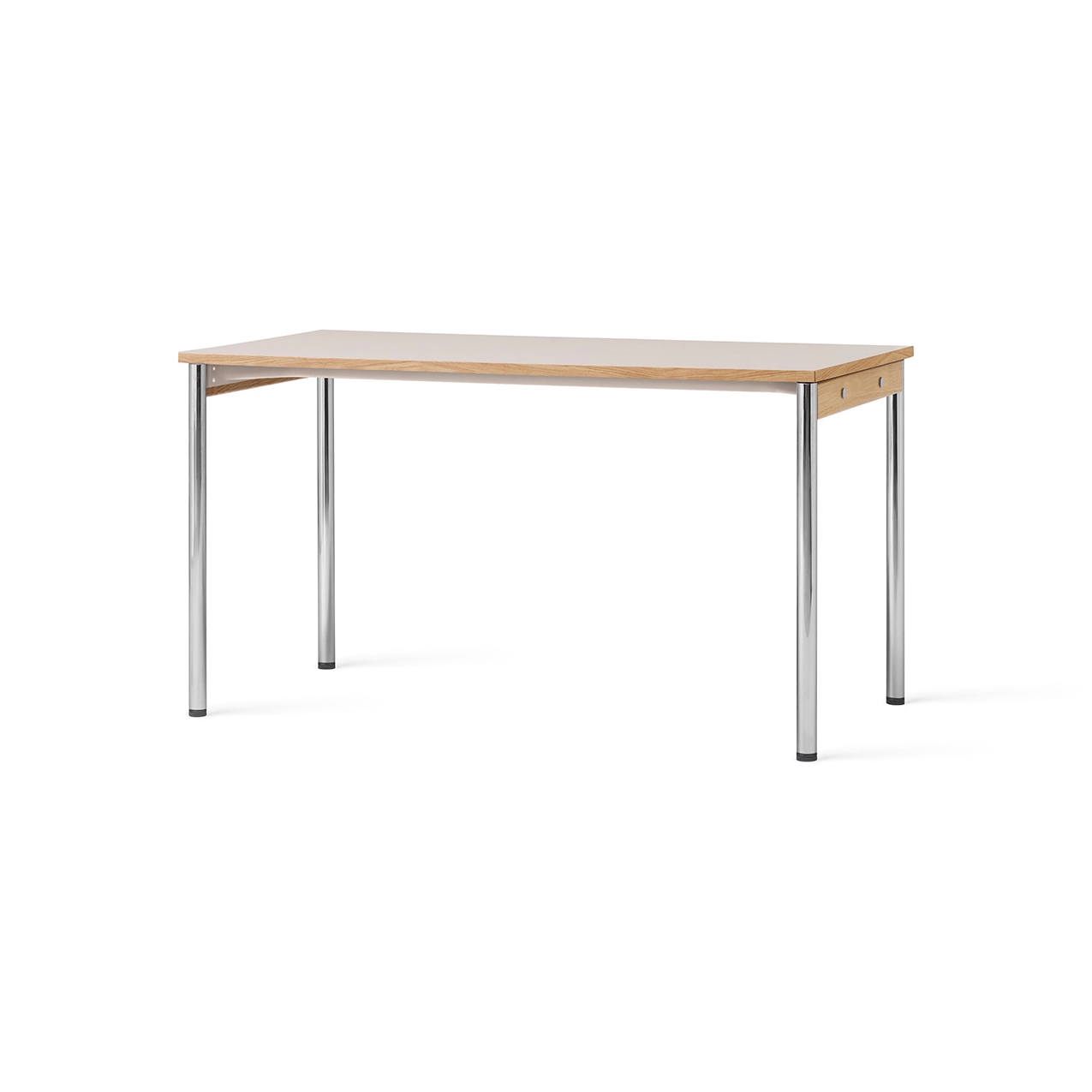 Co Table, 140x70 cm | Chrome - Laminate, Creme