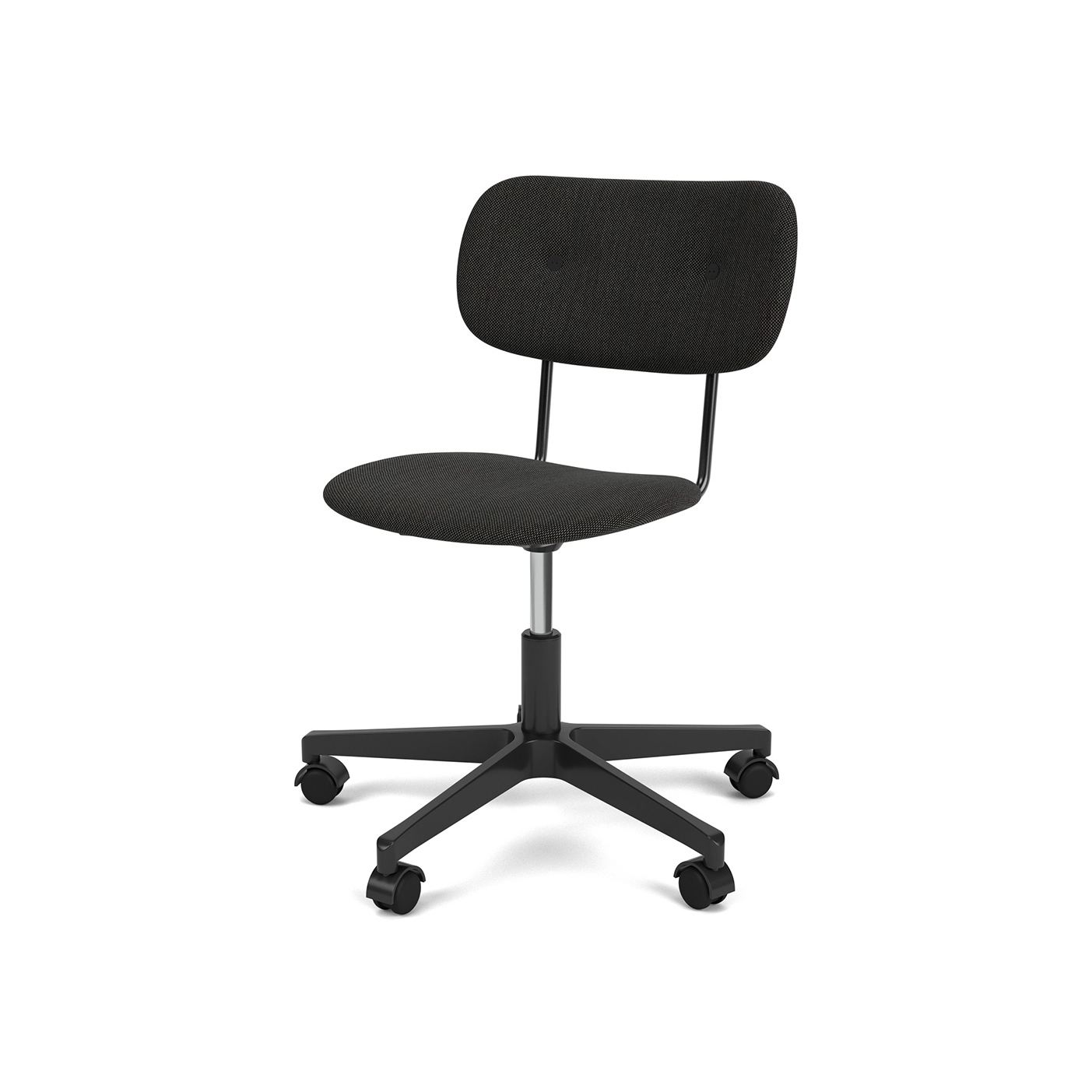 Display product Co Task Chair | Star Base w. Casters | Black Aluminum | Fully Upholstered | Re-wool - Black, 0198 from manufacturer Audo Copenhagen