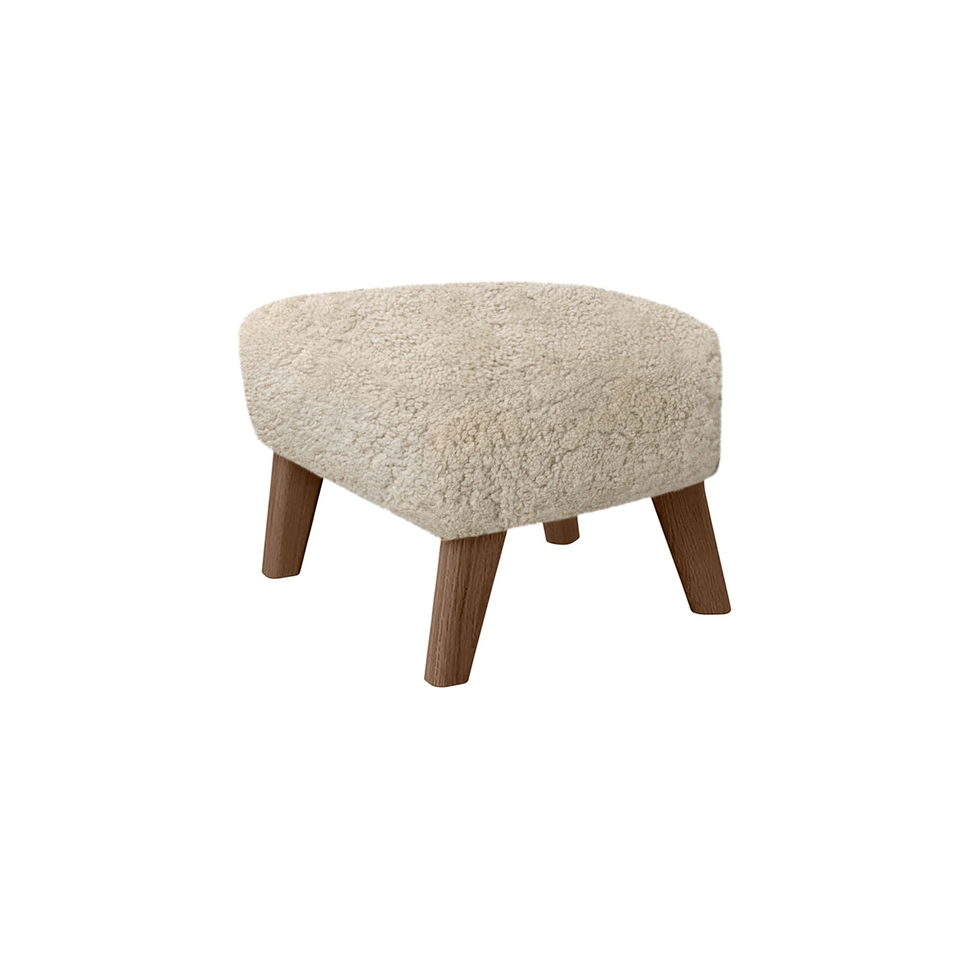 My Own Chair Footstool Sheepskin Moonlight/Walnut