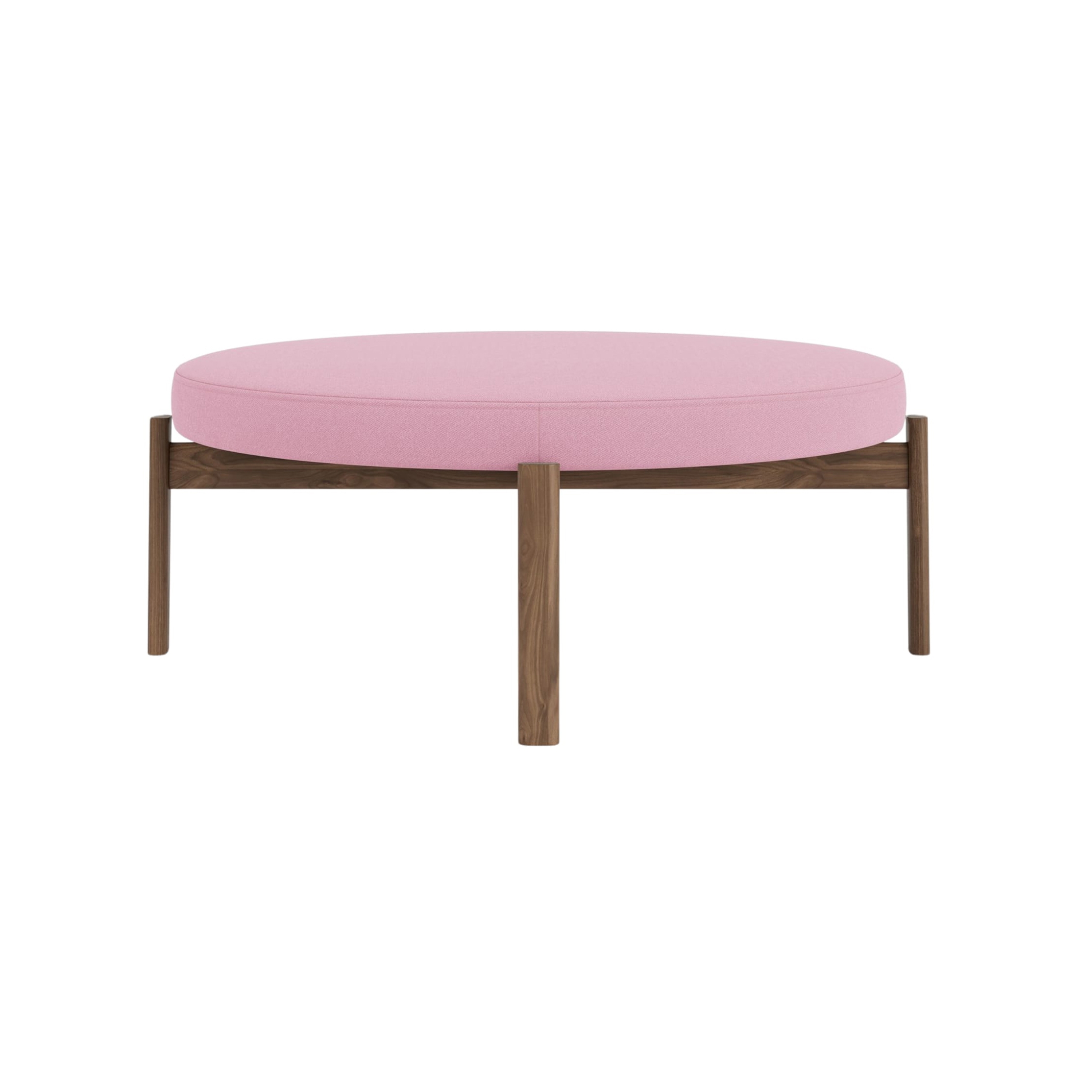 Passage Pouf, Walnut Base | Vidar - Pink, 0526