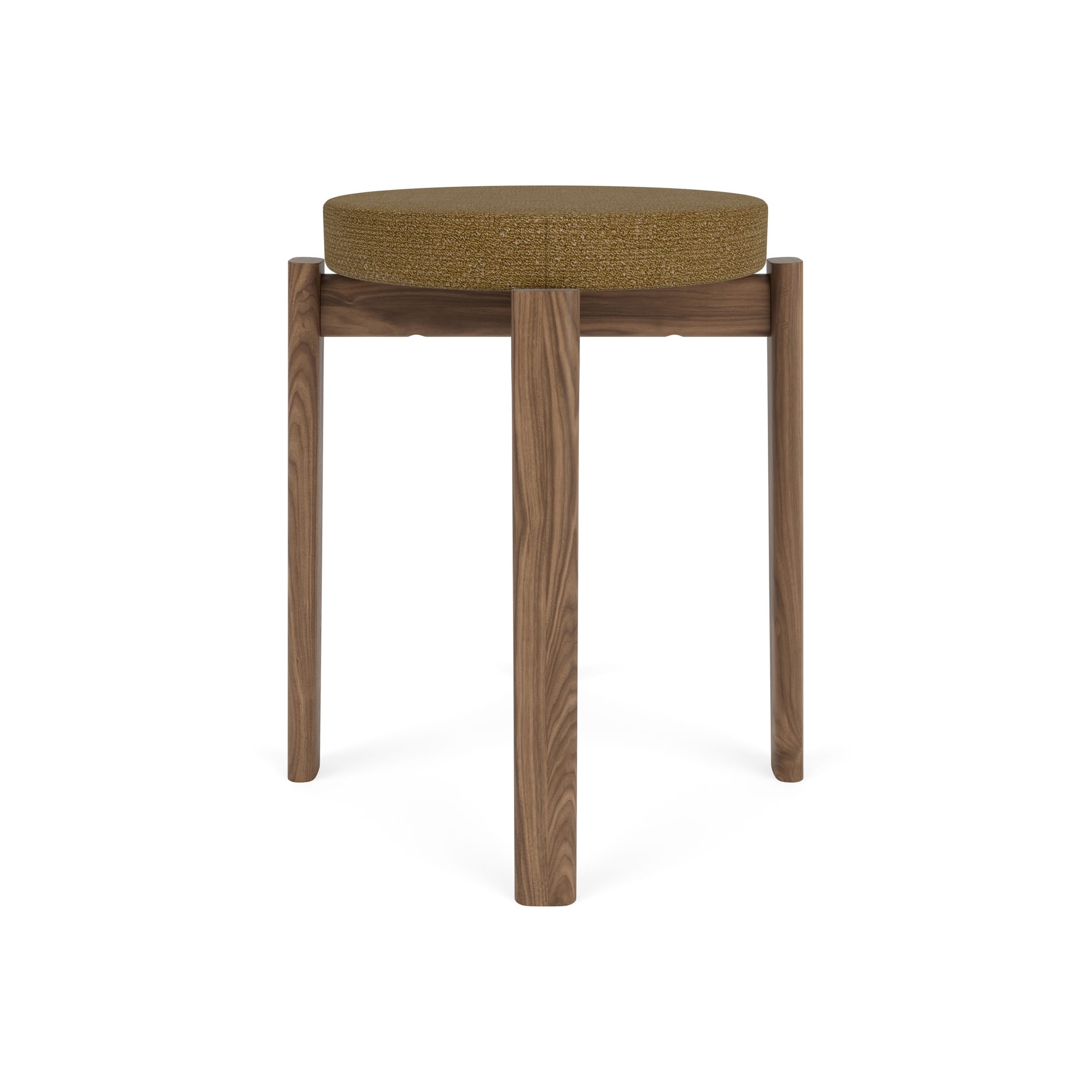 Display product Passage Stool, Walnut Base, Upholstered Seat | Audo Boculé - Gold, 06 from manufacturer Audo Copenhagen