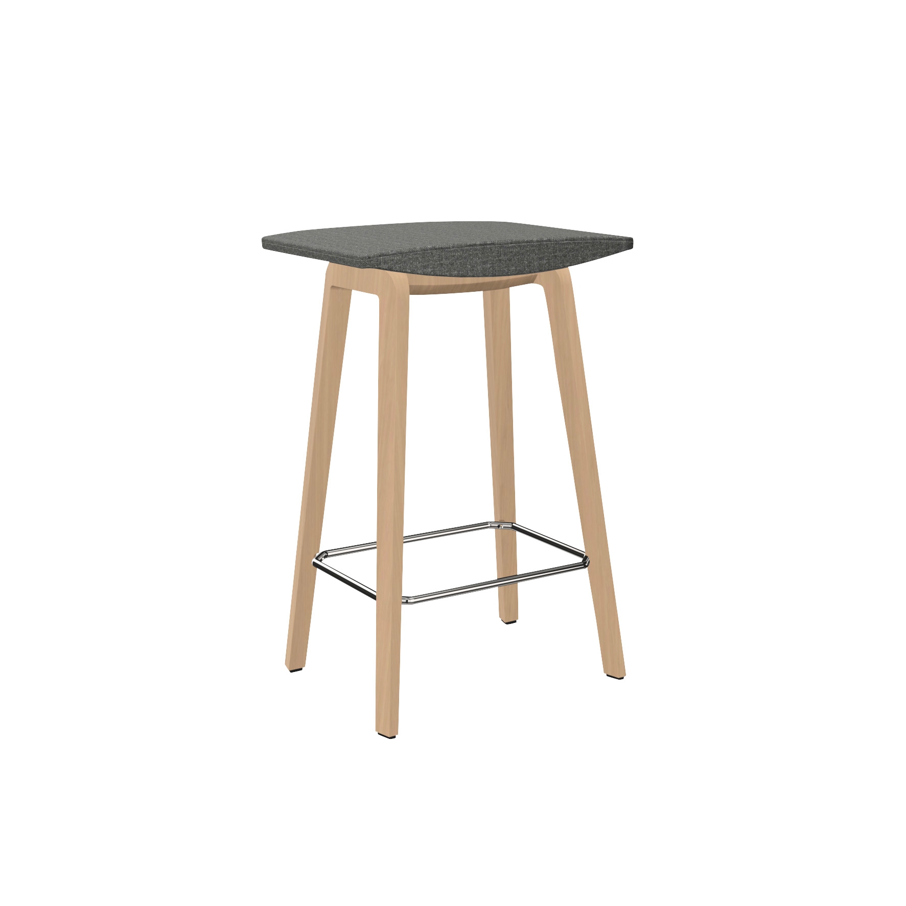Four Stools 90, wooden legs