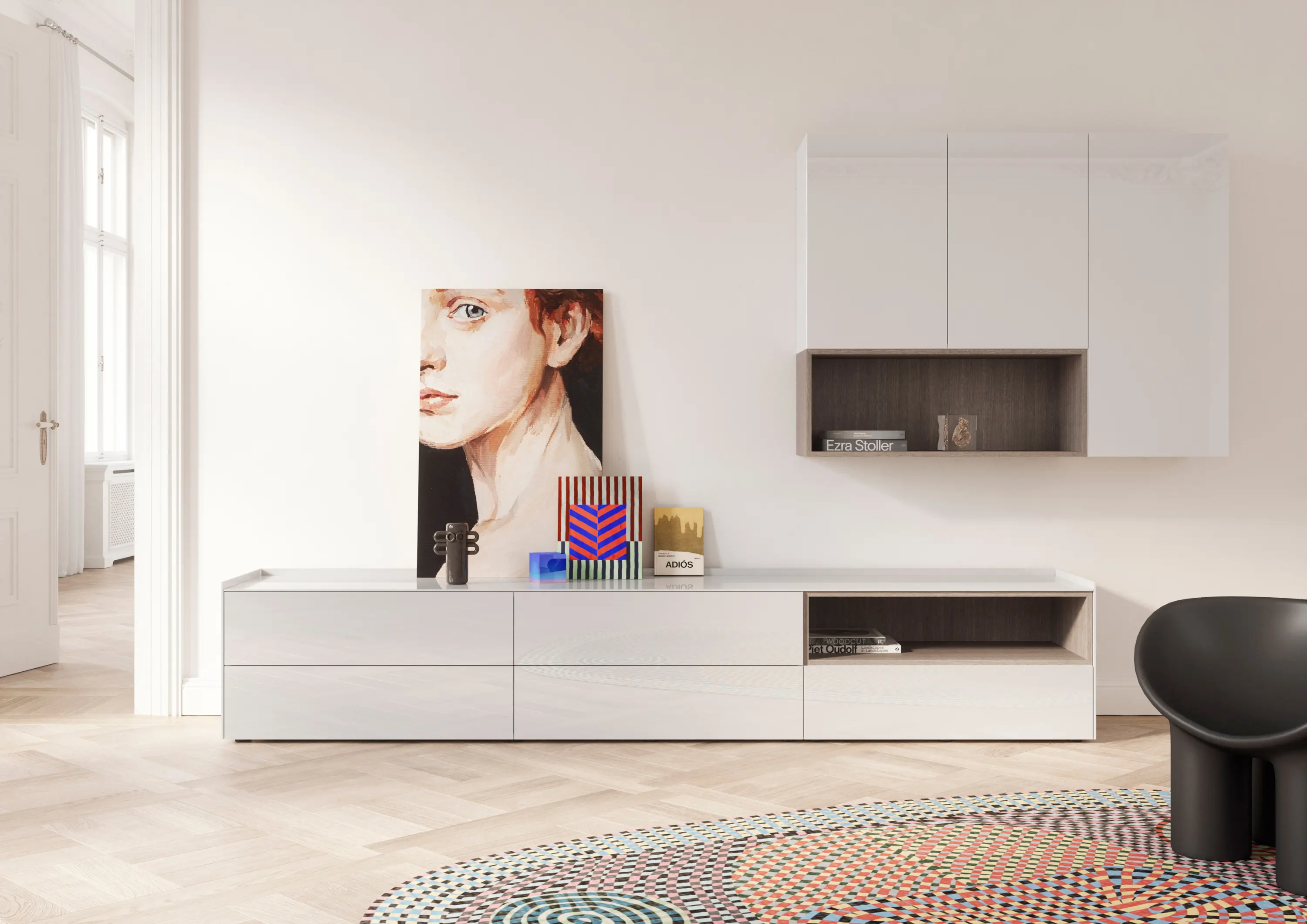 Kettnaker - CASE sideboard and wall-mounted shelf