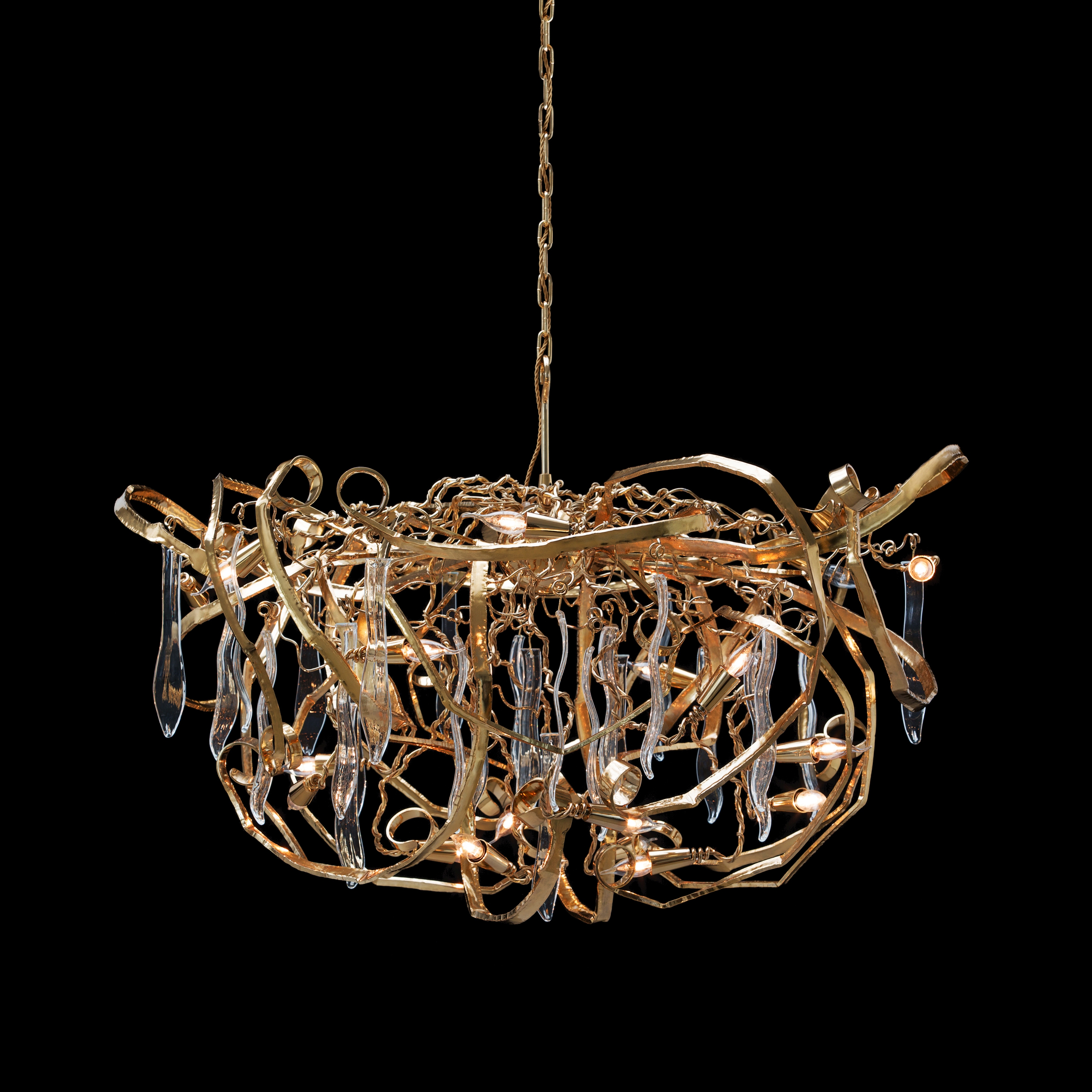 Afficher le produit Delphinium customised gold chandelier du fabricant Brand van Egmond