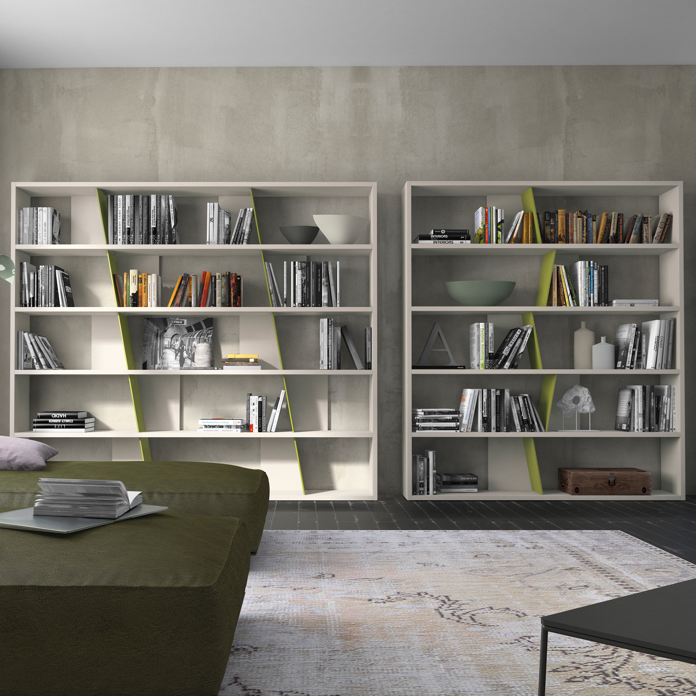 Vertoon produk crossART bookcases van vervaardiger Presotto