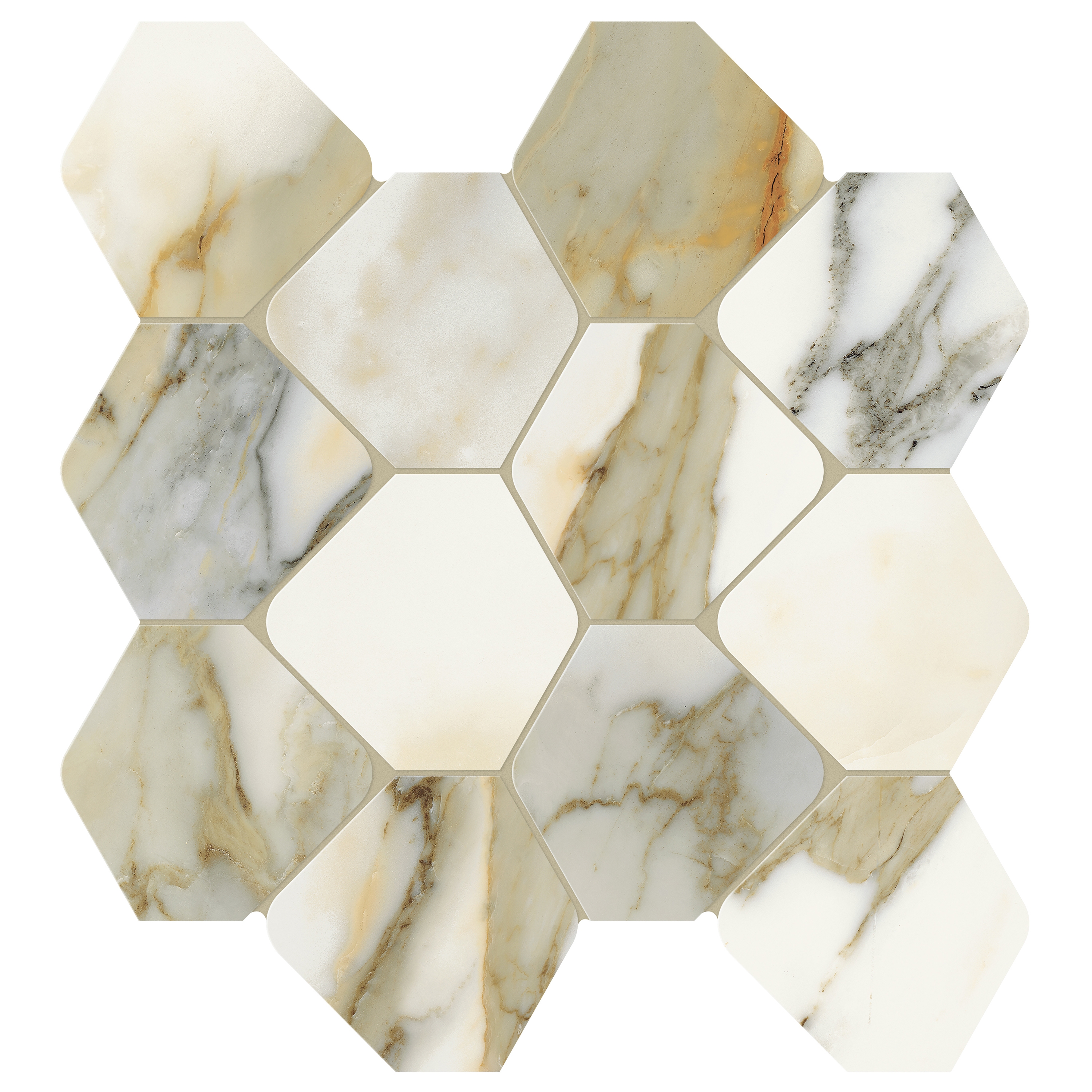 Scultorea | Tessere Rombo Calacatta Vena Antica 44,2x25,6