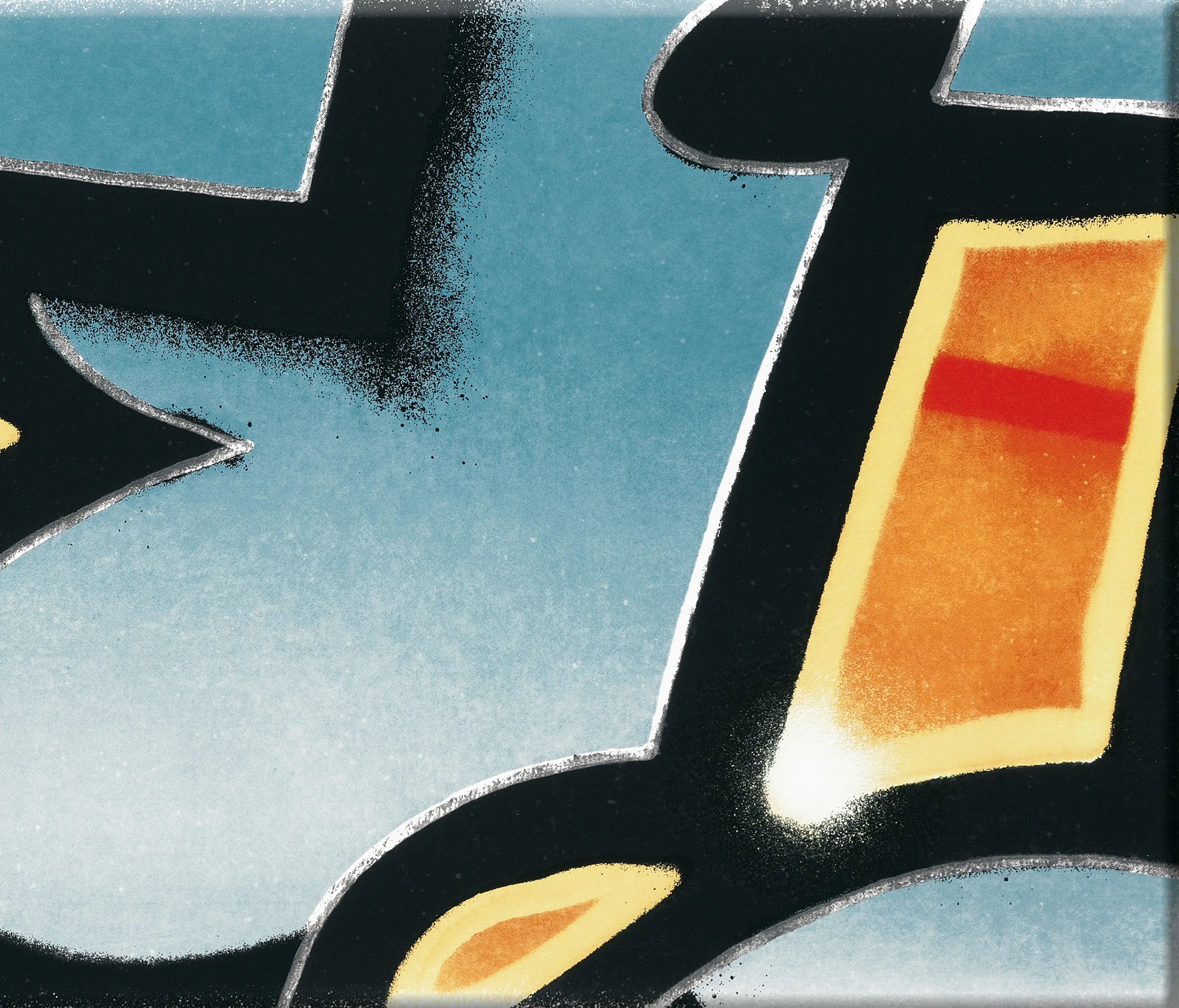 steuler|design - GRAFFITI petrol-orange