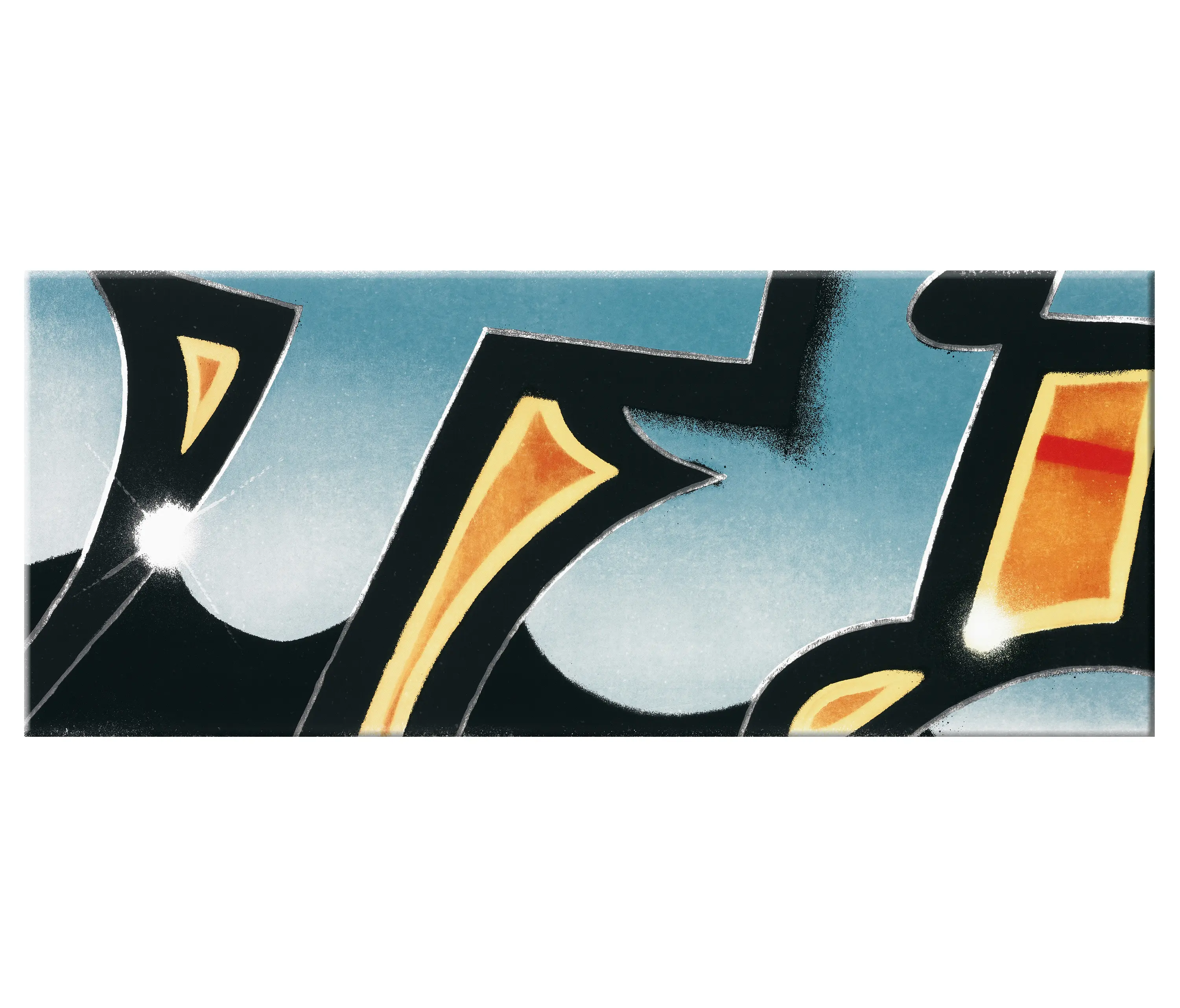 steuler|design - GRAFFITI petrol-orange