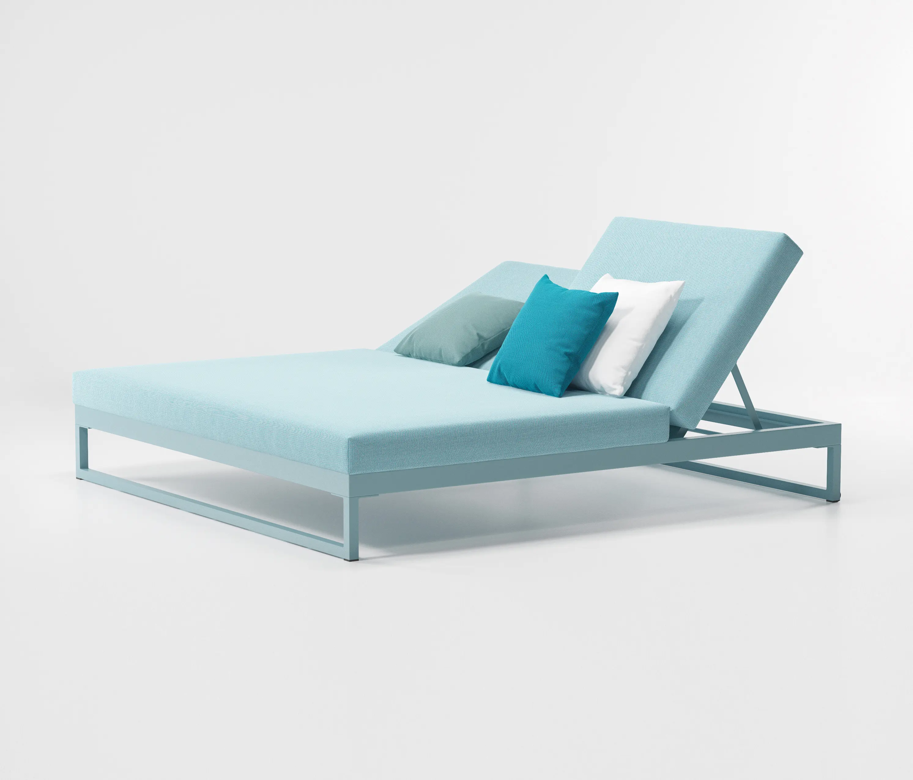 KETTAL - Landscape double lounger with 5-position