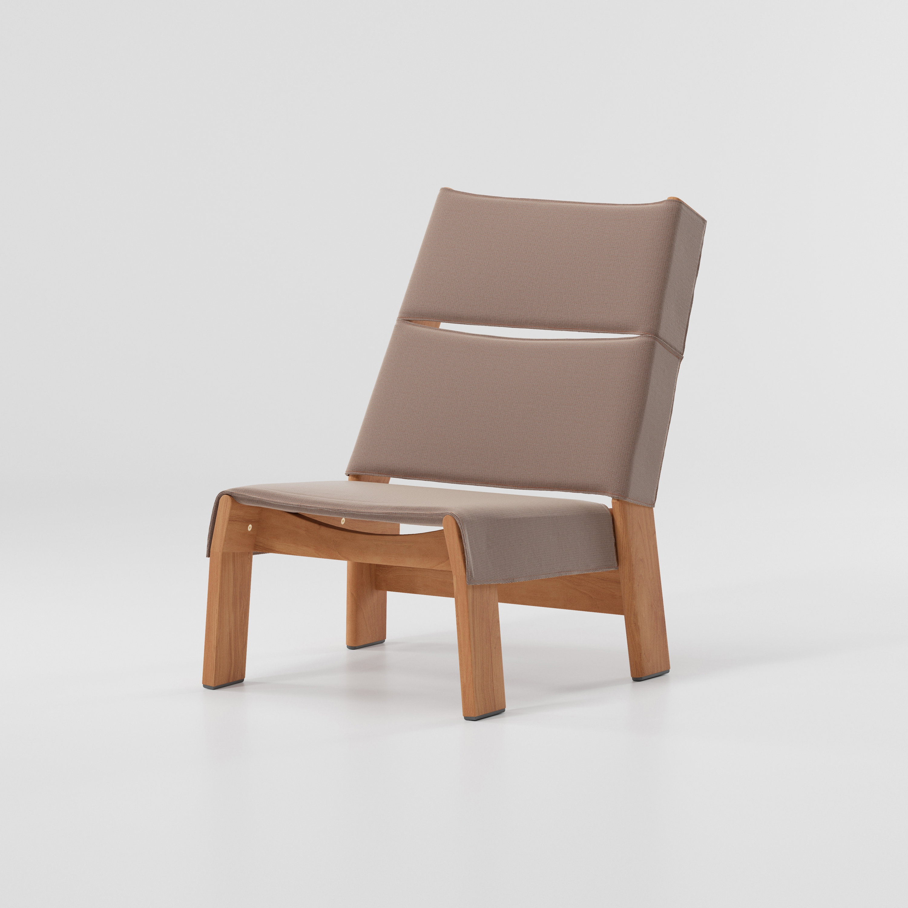Band club chair teak