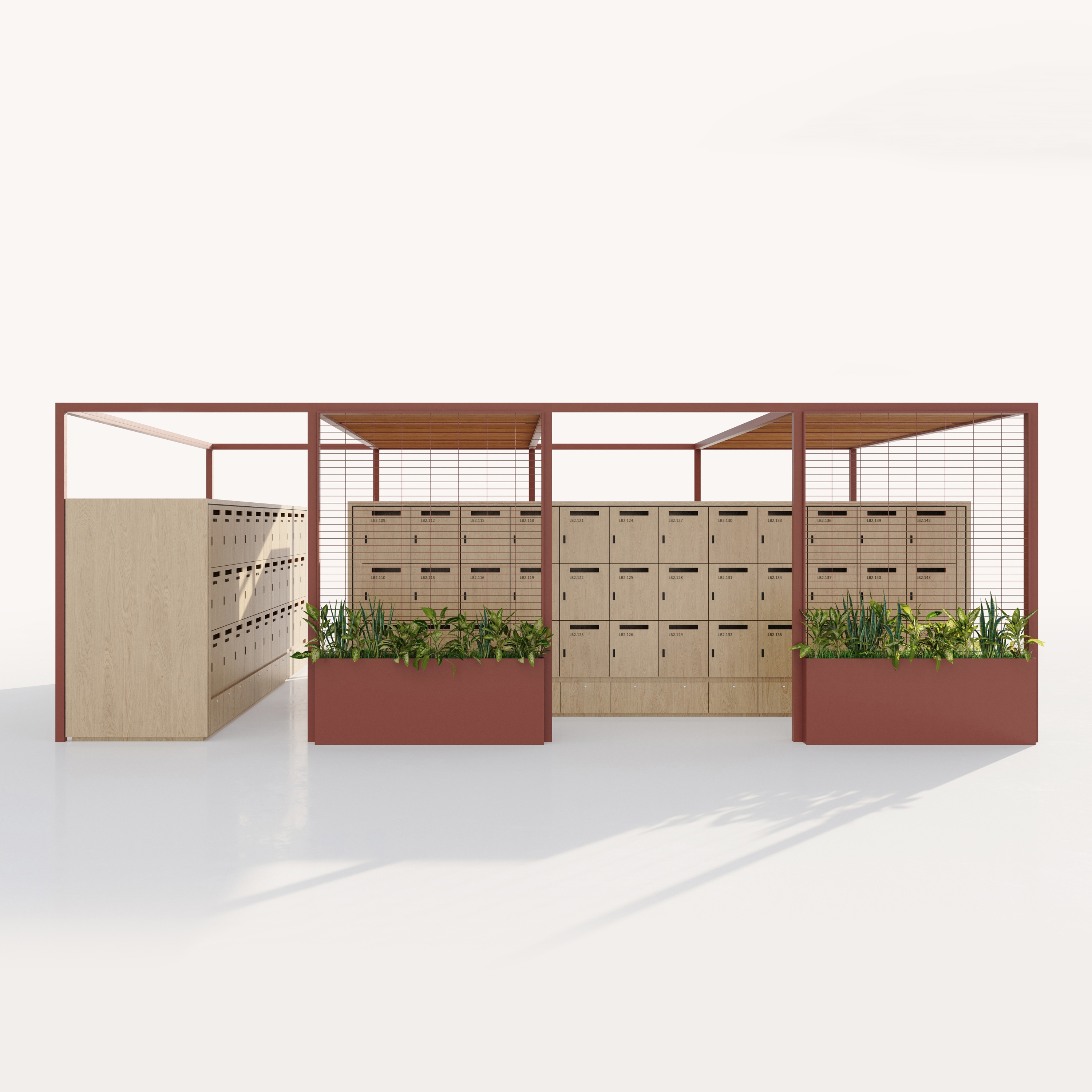 Display product Pavilion O | Support Lockers from manufacturer KETTAL