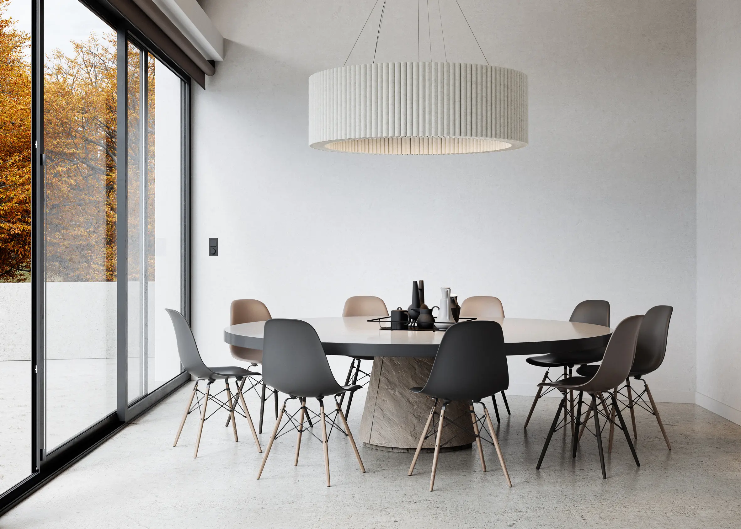 HEY-SIGN - Ceiling object Wave with luminaire