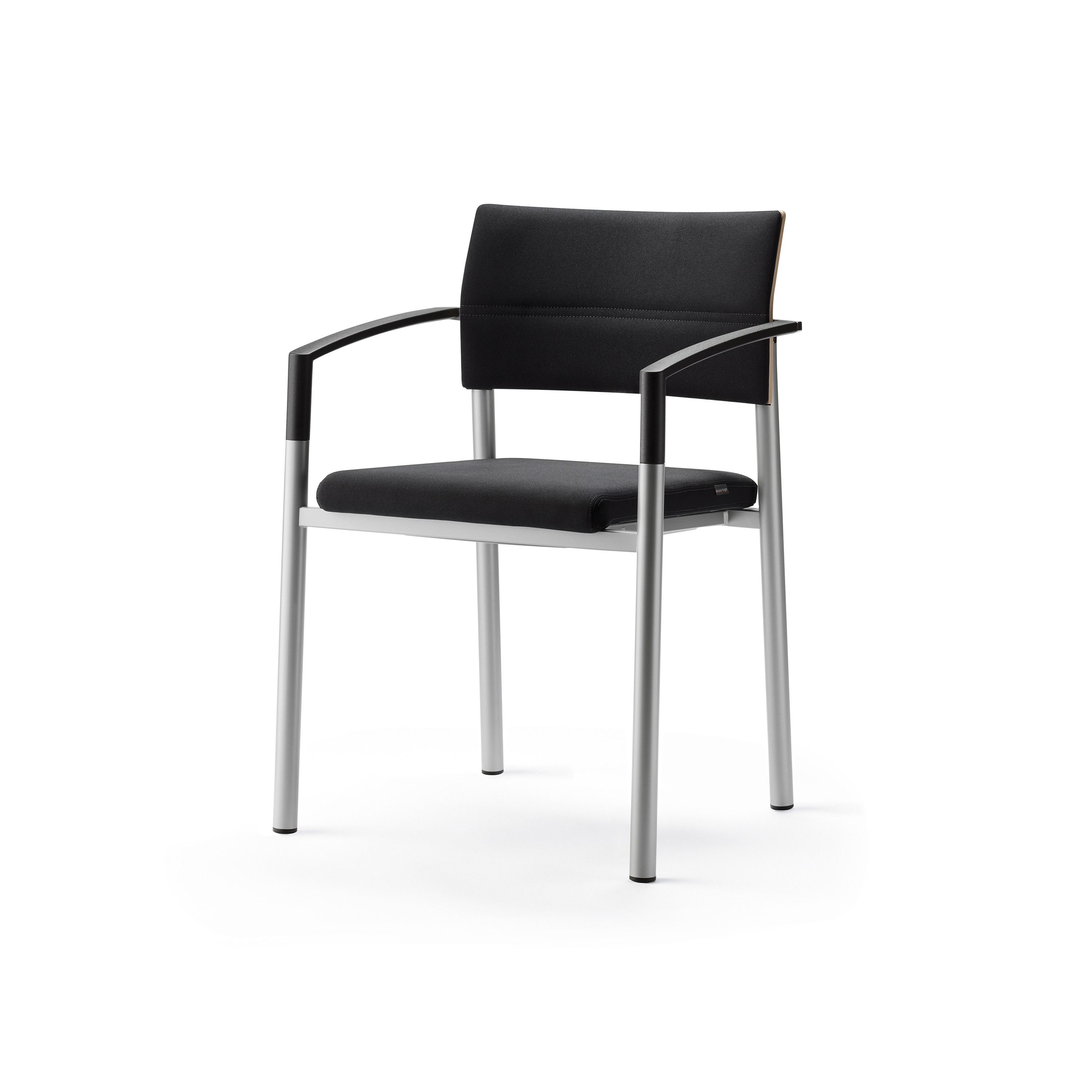 Vertoon produk aluform_3 stacking chair with beech arms van vervaardiger Wiesner-Hager