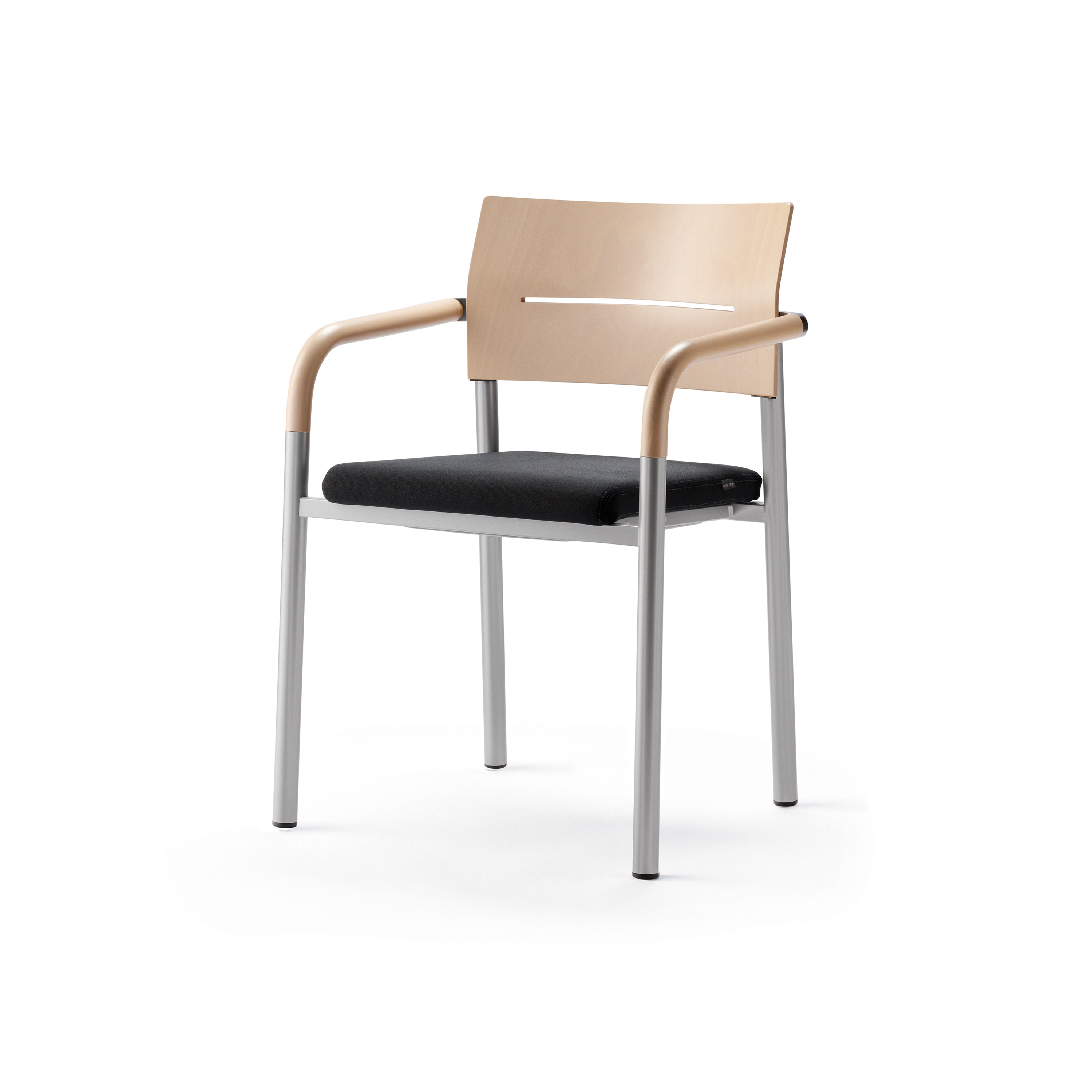 Mostrar el producto aluform_3 stacking chair with beech arms del fabricante Wiesner-Hager
