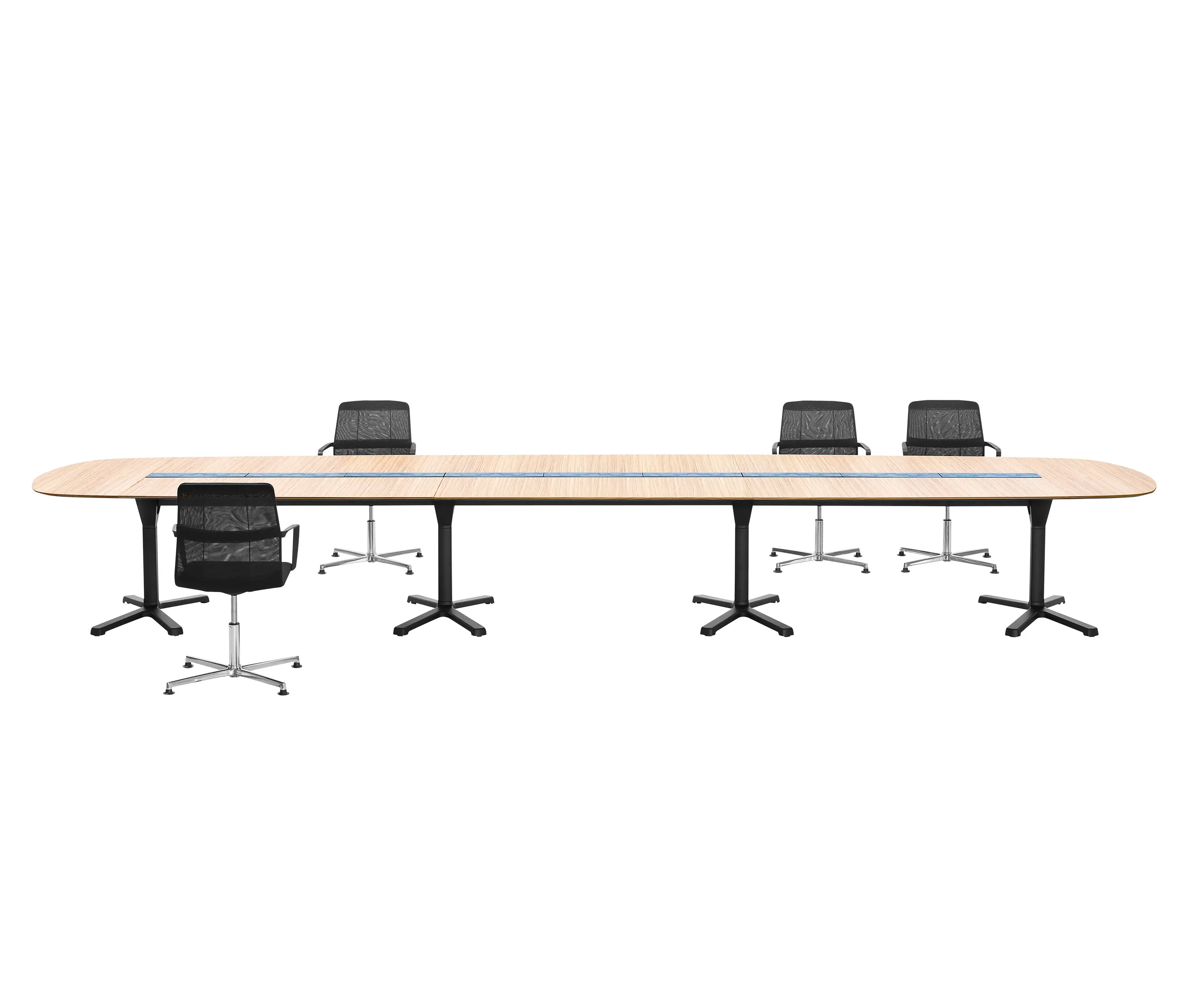 Wiesner-Hager - pulse conference table configuration with x-leg base