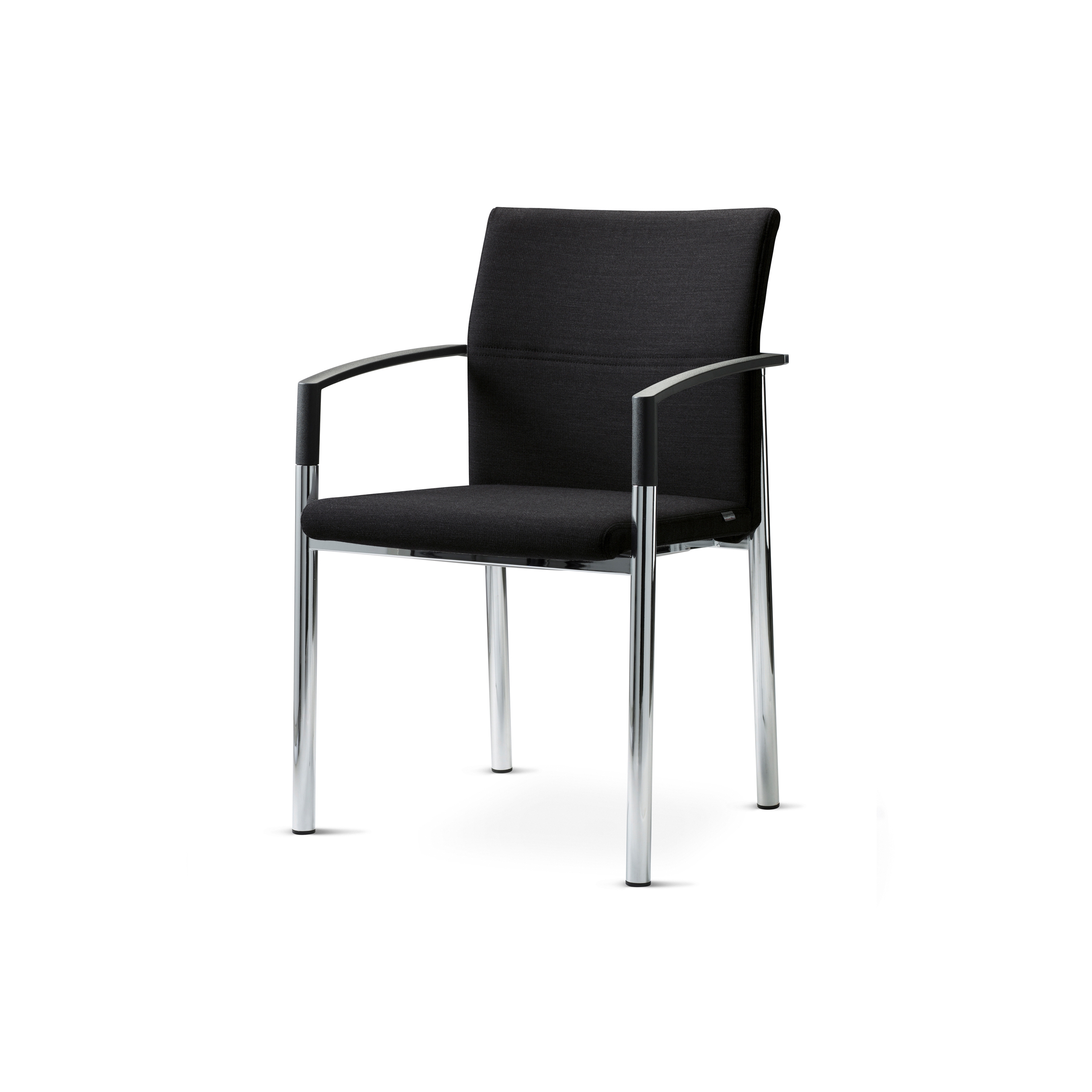 Vertoon produk aluform_3 stacking chair with plastic arms, back fully upholstered van vervaardiger Wiesner-Hager