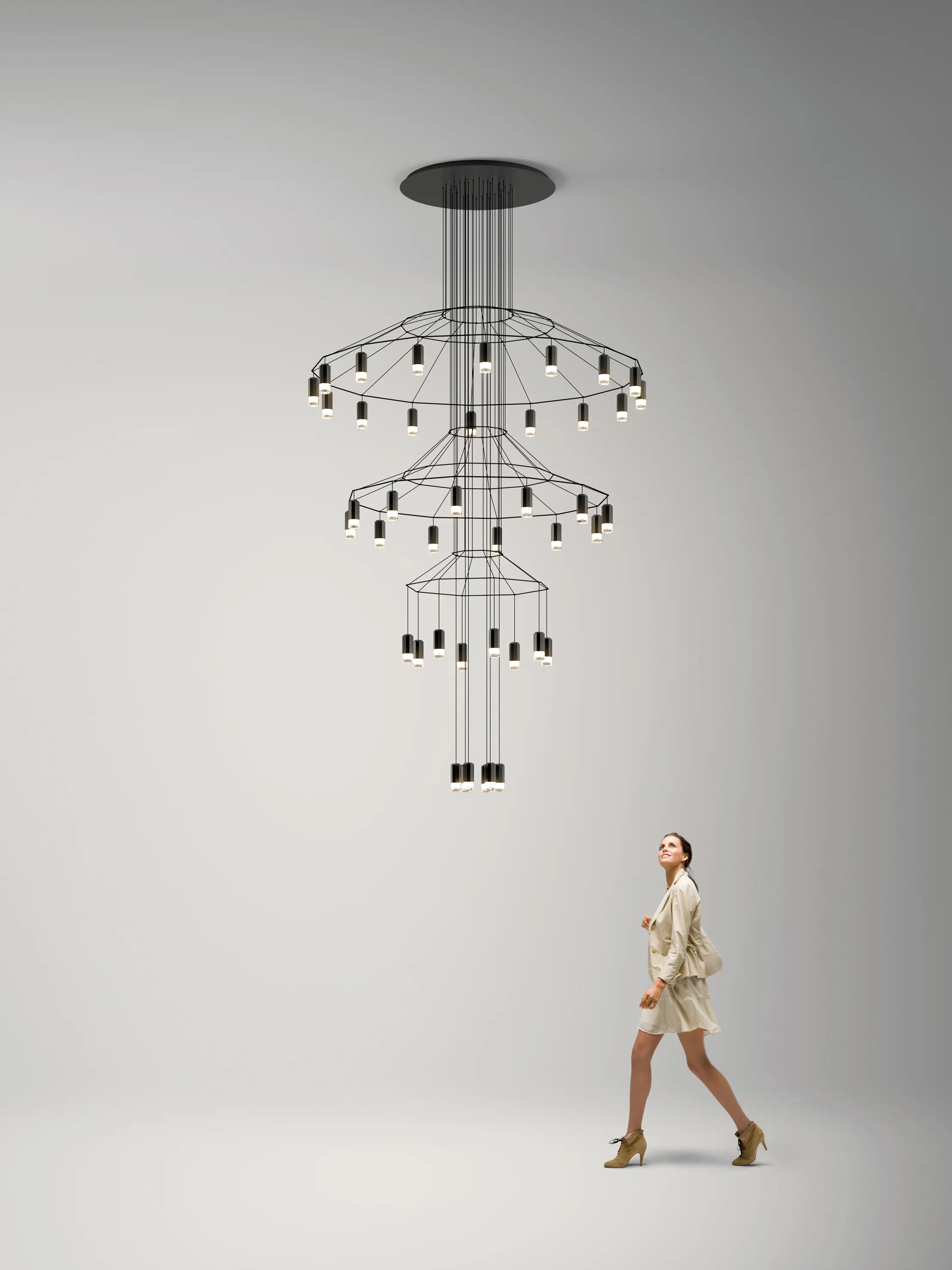Vibia - Wireflow Chandelier 0376 Lampes suspendues